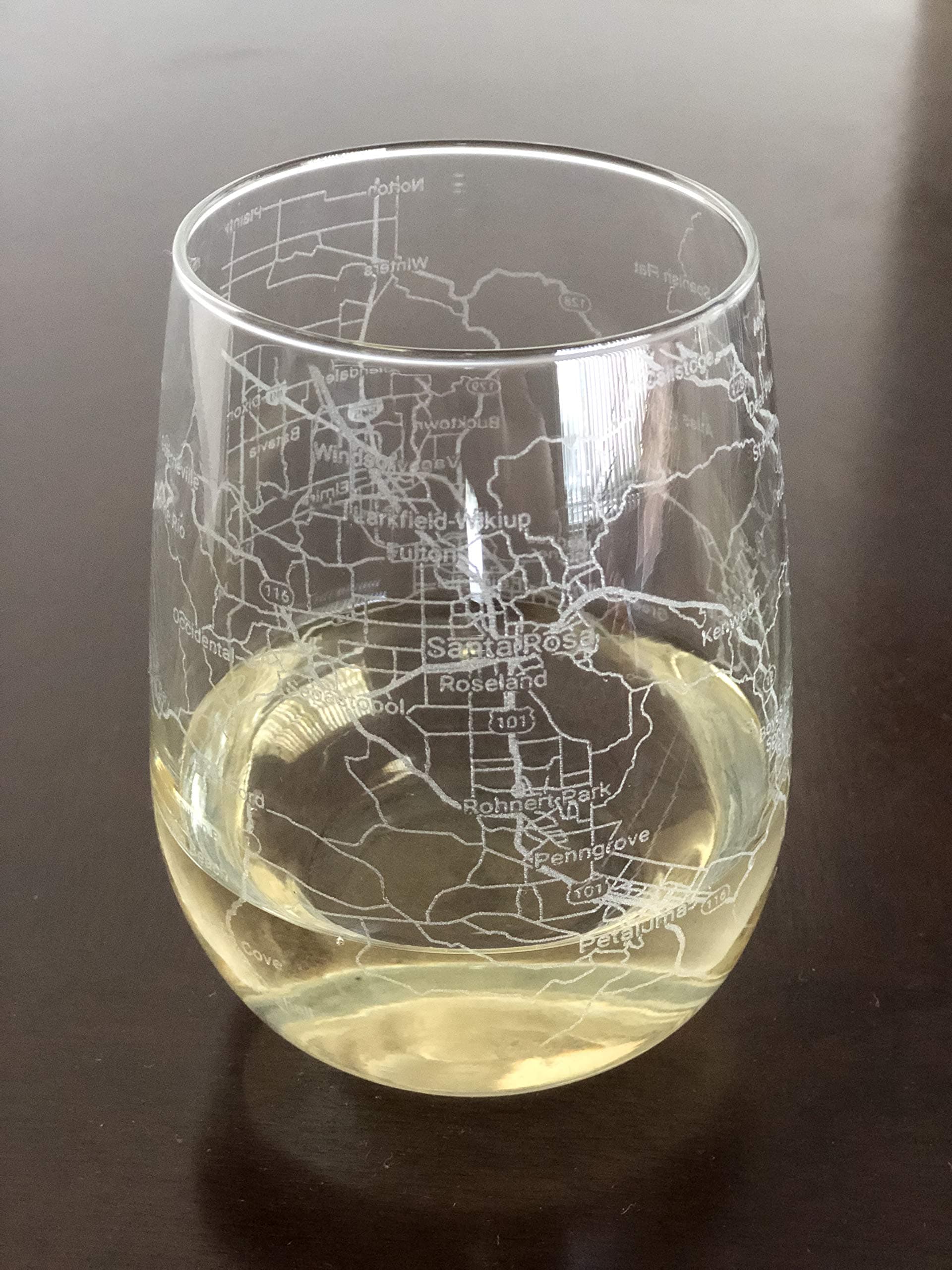 Or Something Stemless 17oz Wine Glass Urban City Map Napa Valley California | Dishwasher Safe & Made in USA - main product image