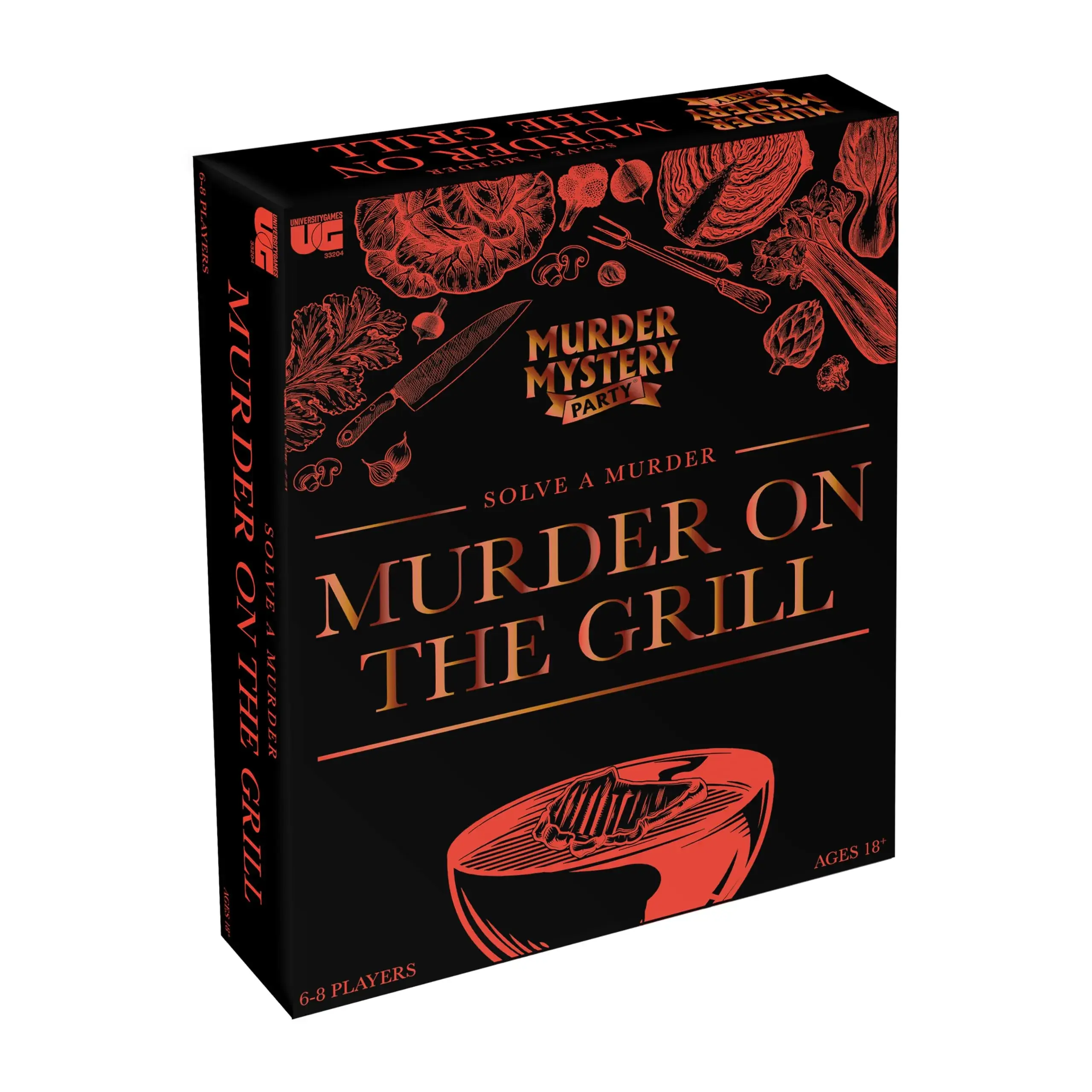 Murder Mystery Party A Murder on the Grill Game, 6-8 Players, 18+ | Interactive Dinner Party Game for Adults - main product image