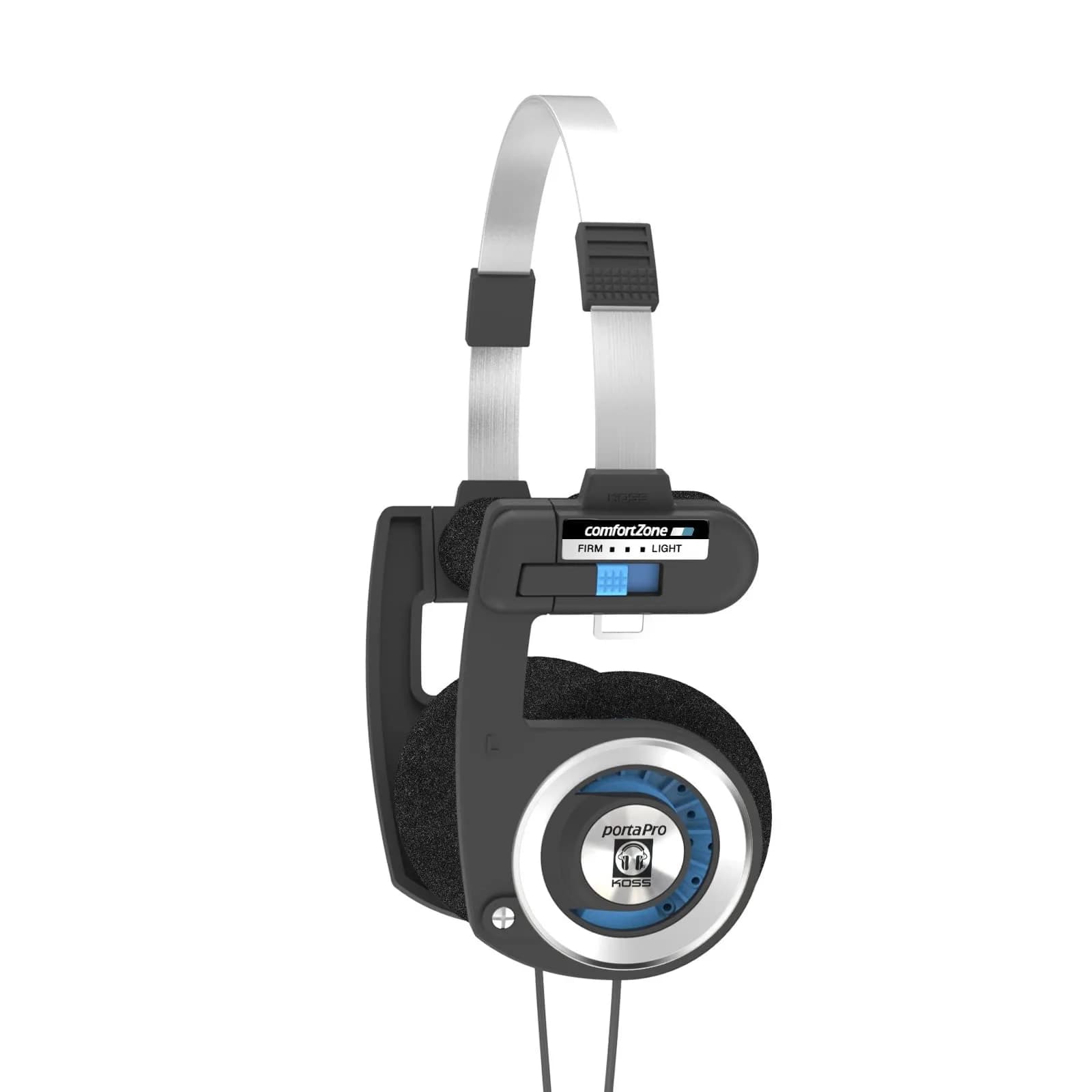 Koss Porta Pro Classic On-Ear Headphones, Black/Silver | Legendary Sound & Retro Design - main product image