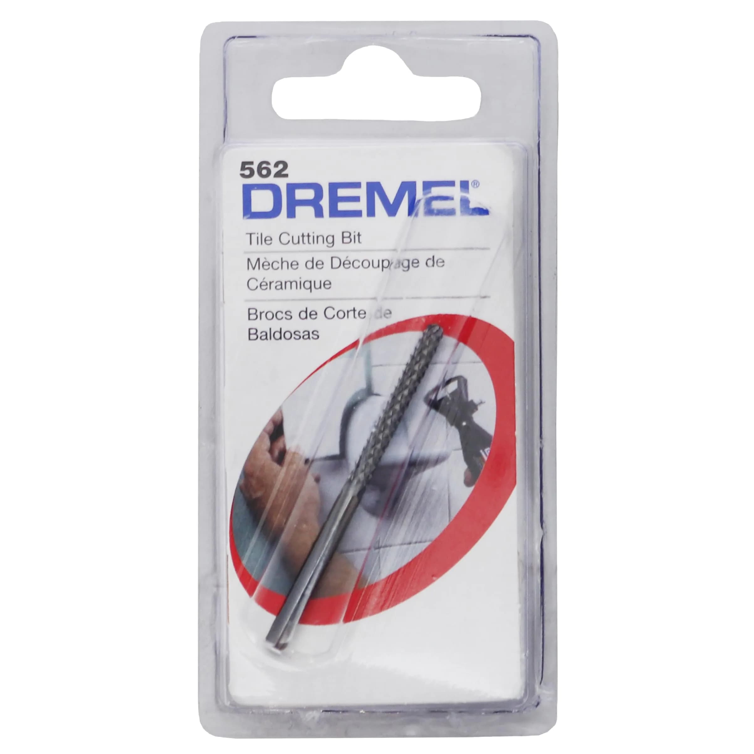 Dremel 562 Tile Cutting Bit, 1/8" (3.2mm) | Cuts Ceramic Wall Tile & Plaster - main product image