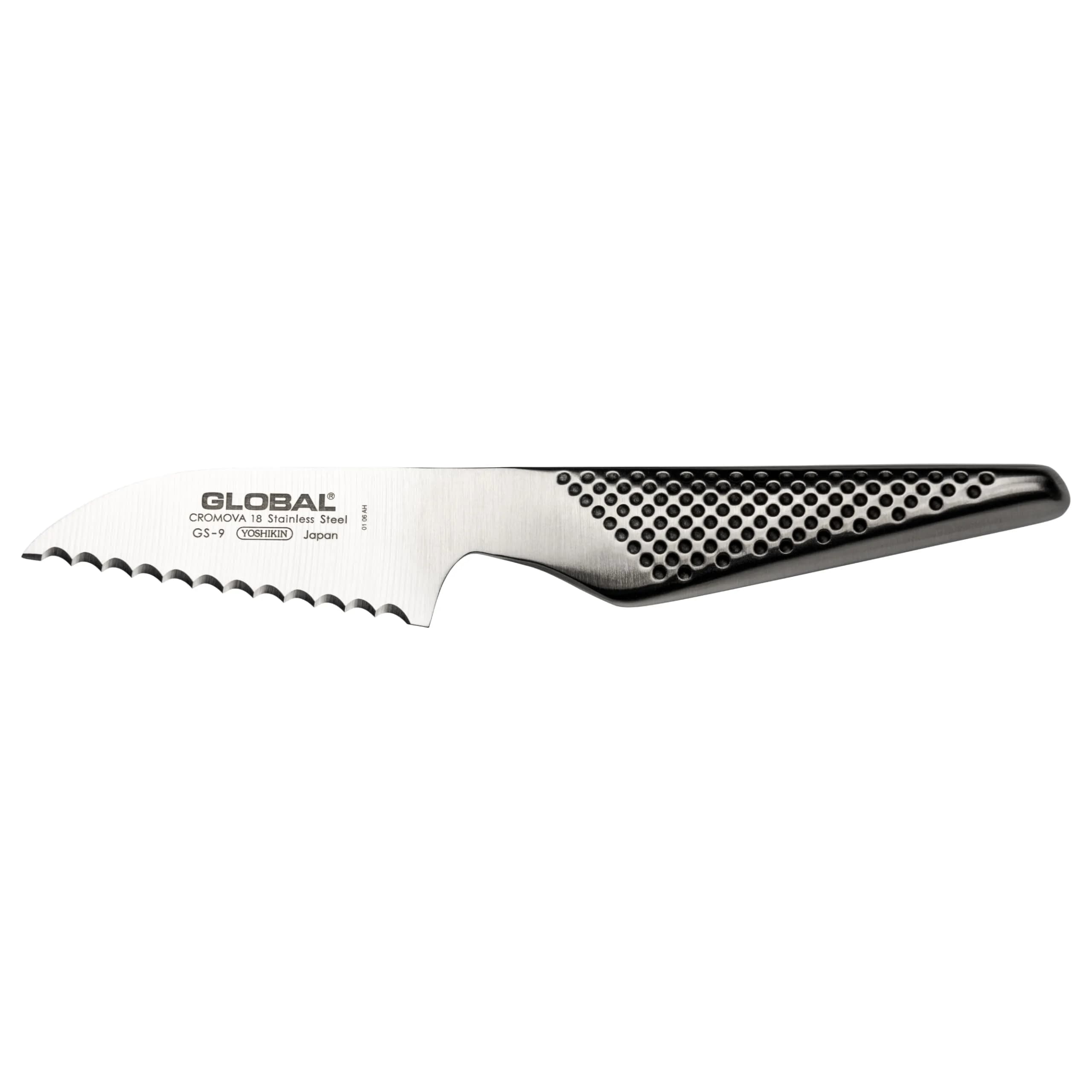 Global GS-9-3 inch, 8cm Serrated Tomato Knife, 3" | Precision serrated blade for delicate fruits