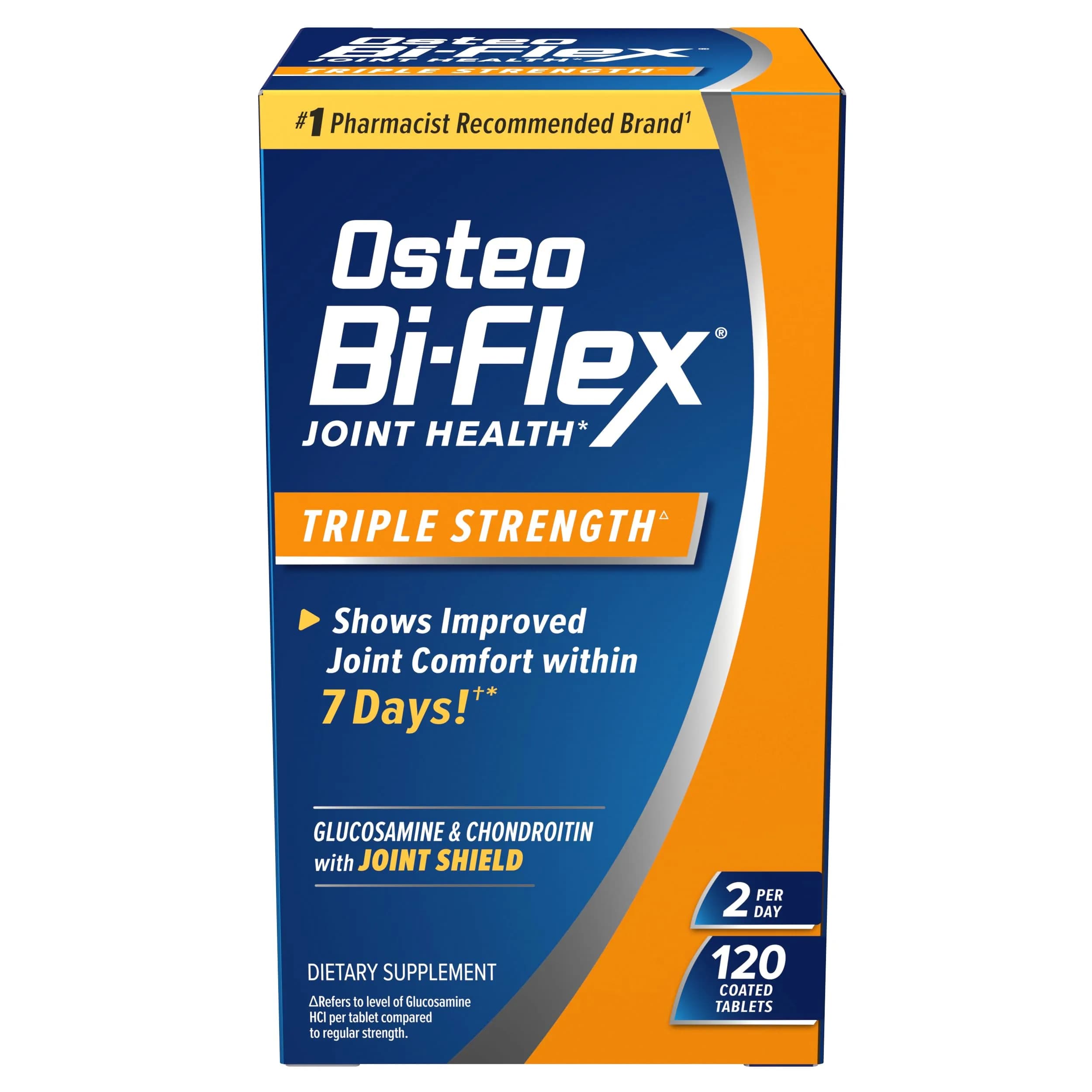 Osteo Bi-Flex Triple Strength Glucosamine Chondroitin Supplement 120 Coated Tablets | Supports Joint Health & Comfort - main product image