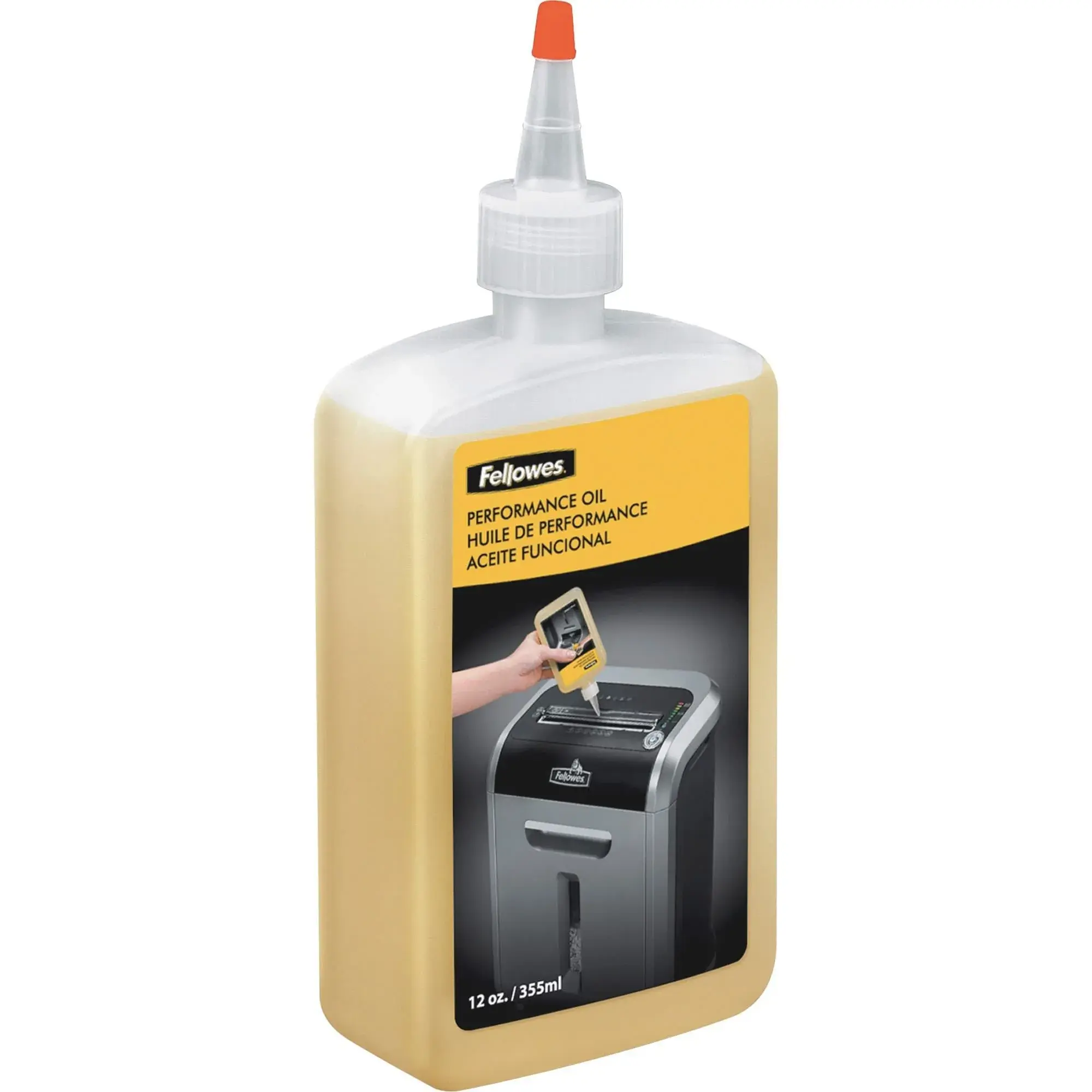 Fellowes Powershred Performance Shredder Oil 12 oz (355 ml) | Industrial-Grade Lubricant for Cross-Cut & Micro-Cut Shredders - main product image
