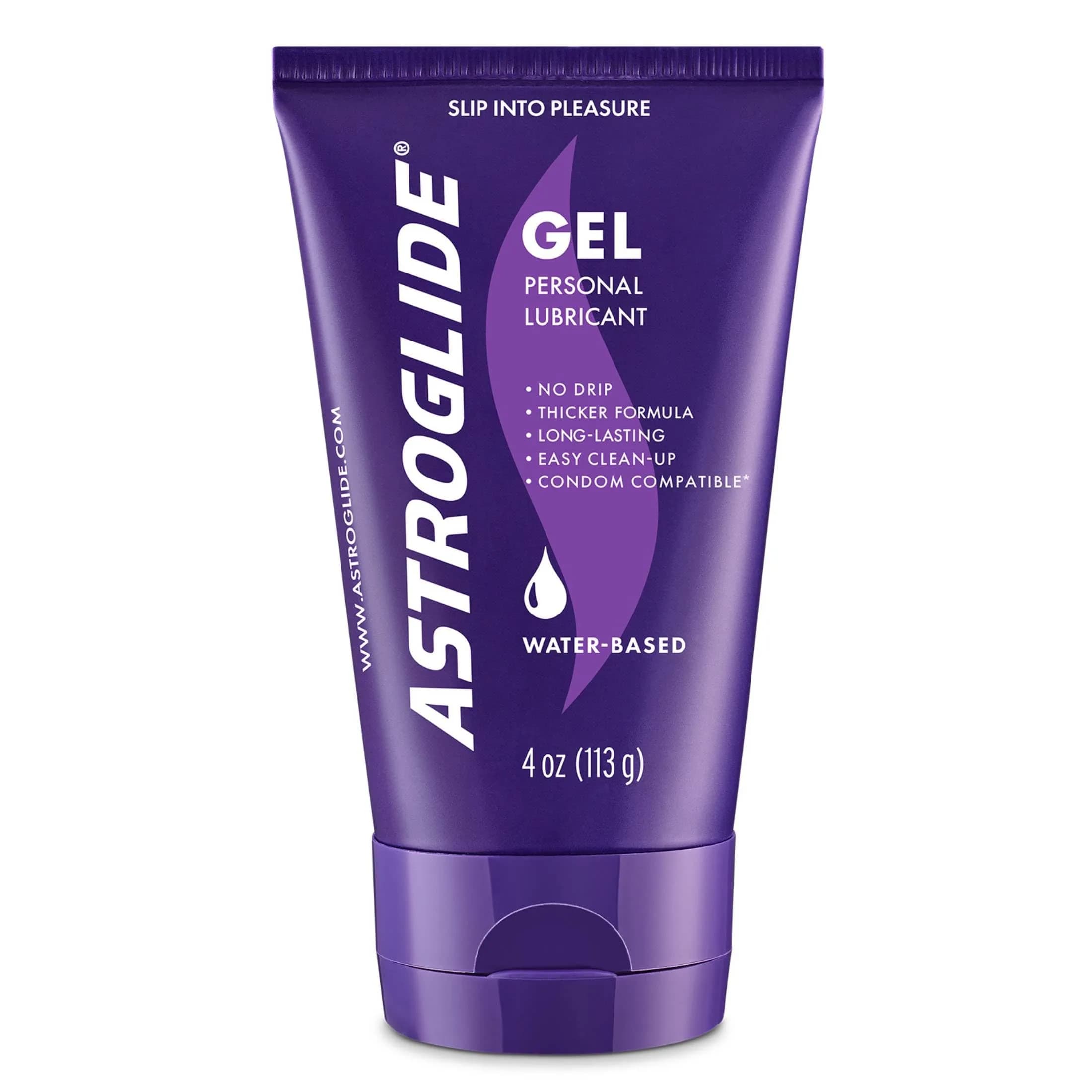 Astroglide Water-Based Gel Personal Lubricant 118ml (4 Fl Oz) | No Drip, Hypoallergenic Formula - main product image