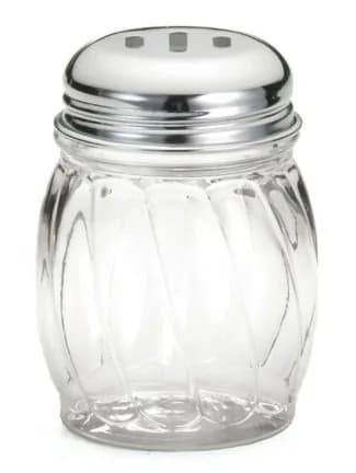 Tablecraft Cheese Shaker Clear Stainless Steel | Holds 6oz for Pizza & Spices