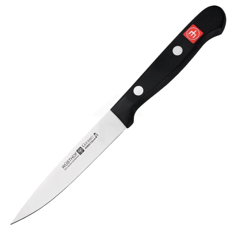 Wüsthof W-4060/10 4-Inch Paring Knife | High Carbon Stainless Steel, Black Handle