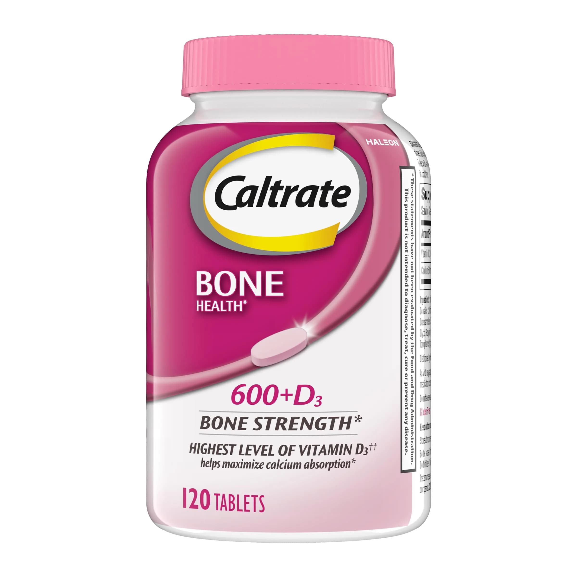 Caltrate 600 Plus D3 Calcium and Vitamin D Supplement Tablets 120 Count | Supports Bone Health - main product image