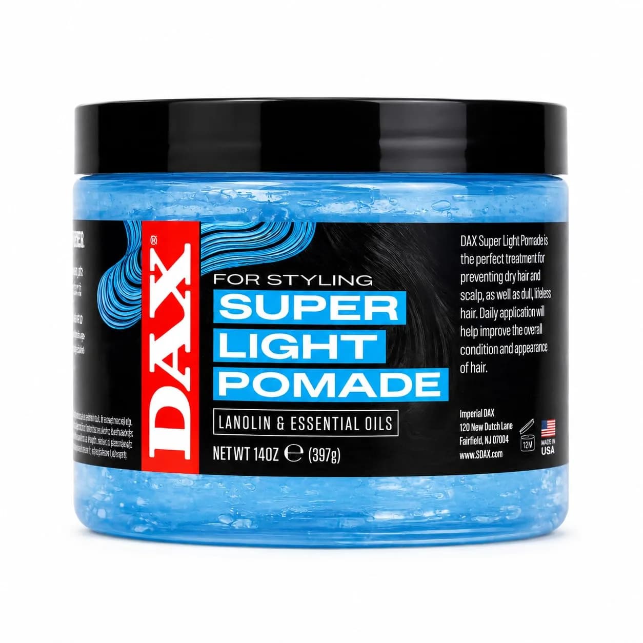 DAX Super Light Pomade – Light Hold, Moisture & Shine – 7.5 Oz