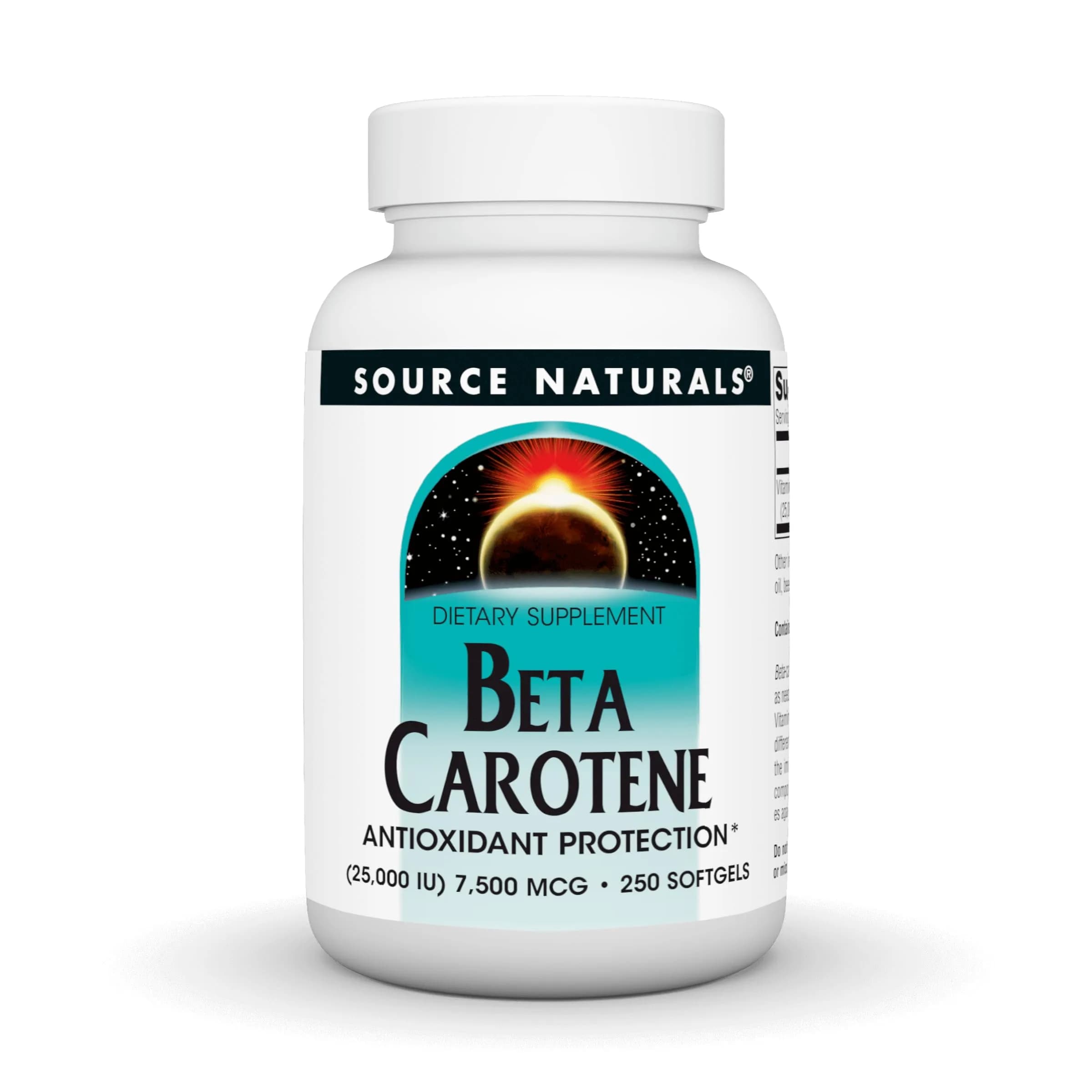Source Naturals Beta Carotene 7500 mcg (25000 IU) 250mcg (250 Count) | Antioxidant Protection from USA - main product image