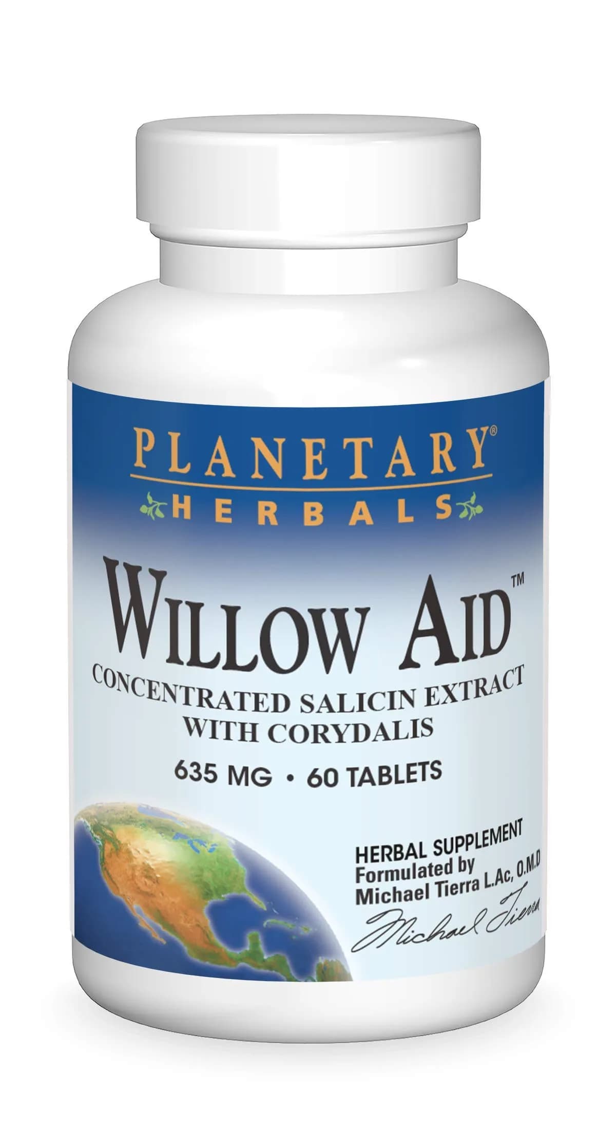 Planetary Herbals Willow Aid Tablets, 60 Count | Concentrated Willow Extract & Botanicals for Natural Pain Relief - main product image