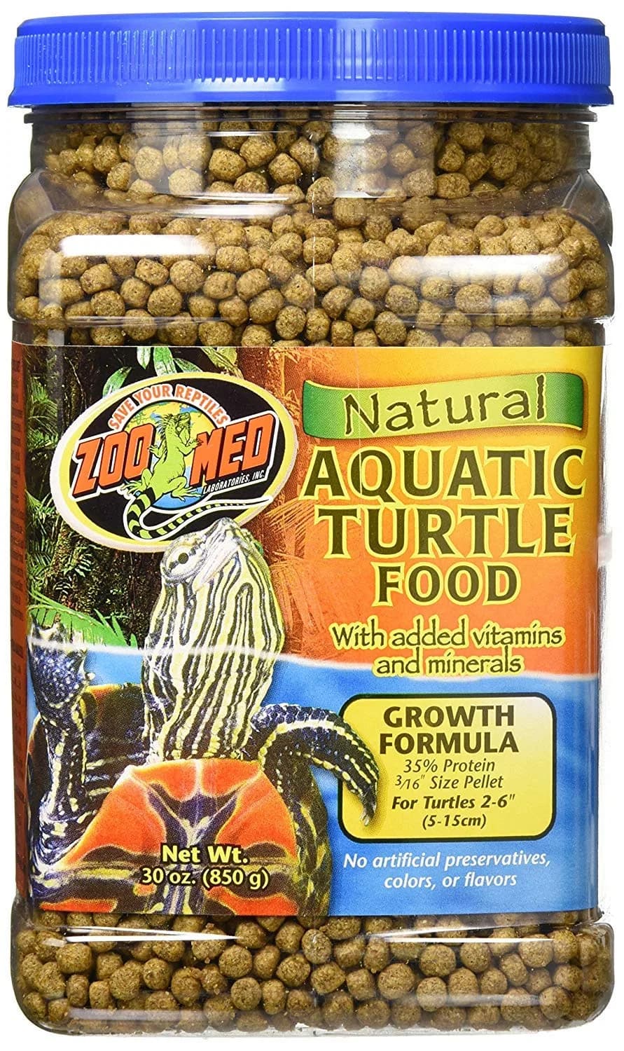 Zoo Med Aquatic Turtle Food Growth Formula 30 oz. | Floating Pellet for All Life Stages - main product image