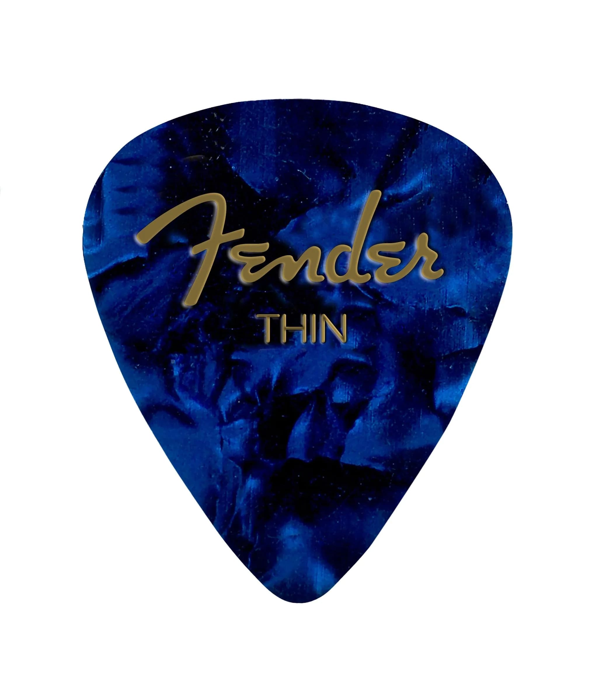 Fender Pearl Celluloid Picks, 351, Blue Moto, Thin | Classic tone & responsive feel