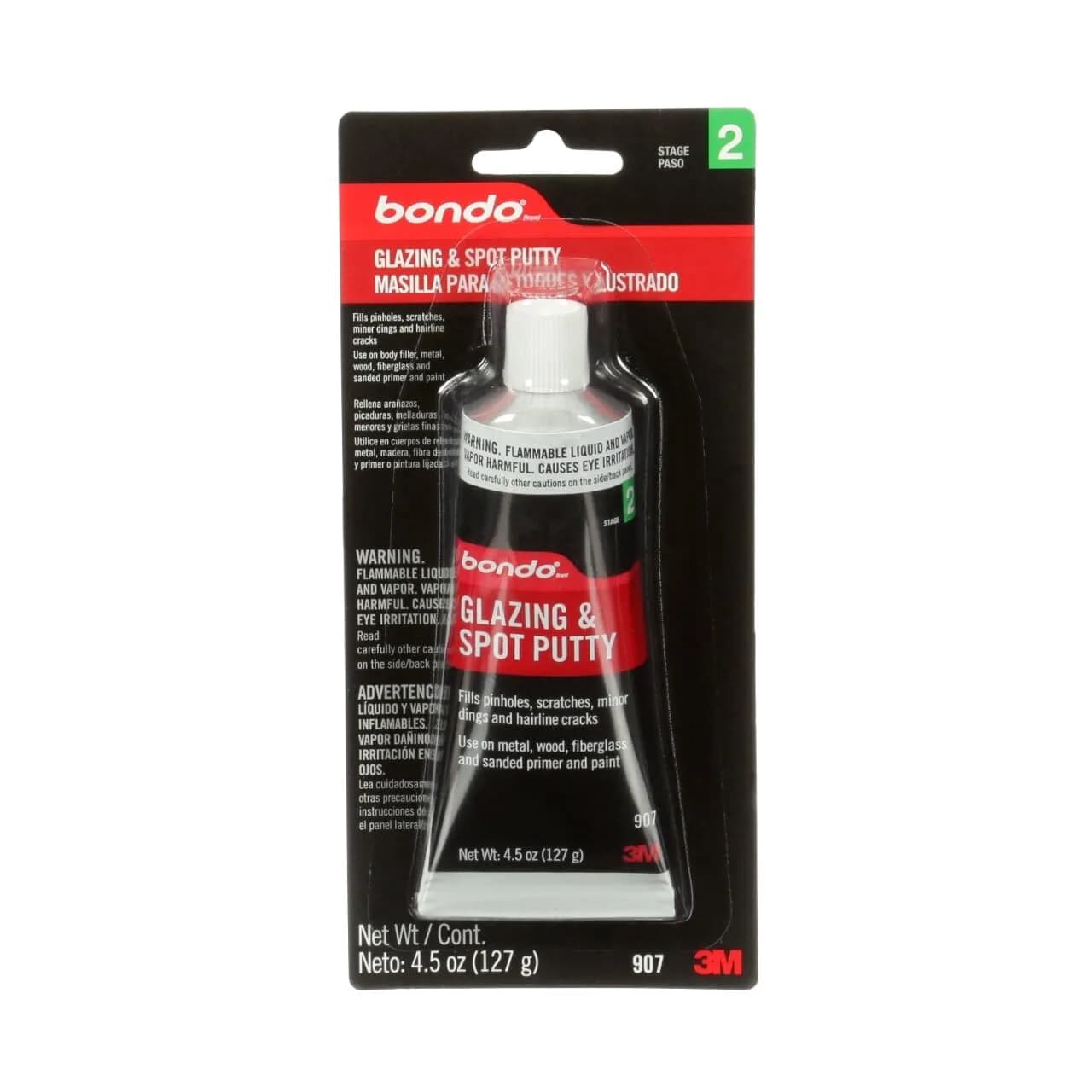 3M Bondo Glazing and Spot Putty 4.5 oz | Fills Pinholes, Scratches & Cracks, Fast Drying - main product image