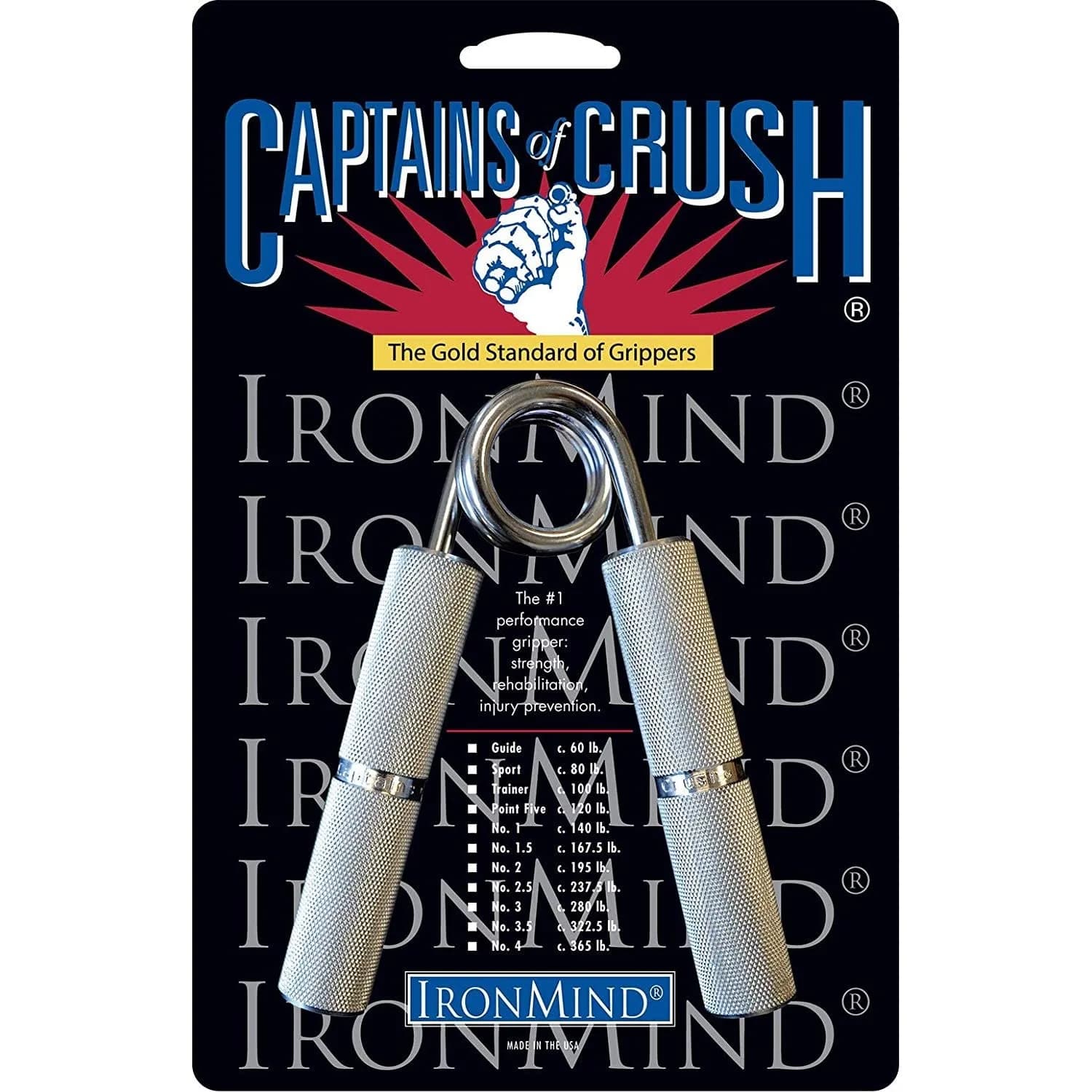 IronMind Captains of Crush Hand Gripper No. 2 - 88.5 kg (195 lb) | Gold Standard Grip Strength Tool - main product image