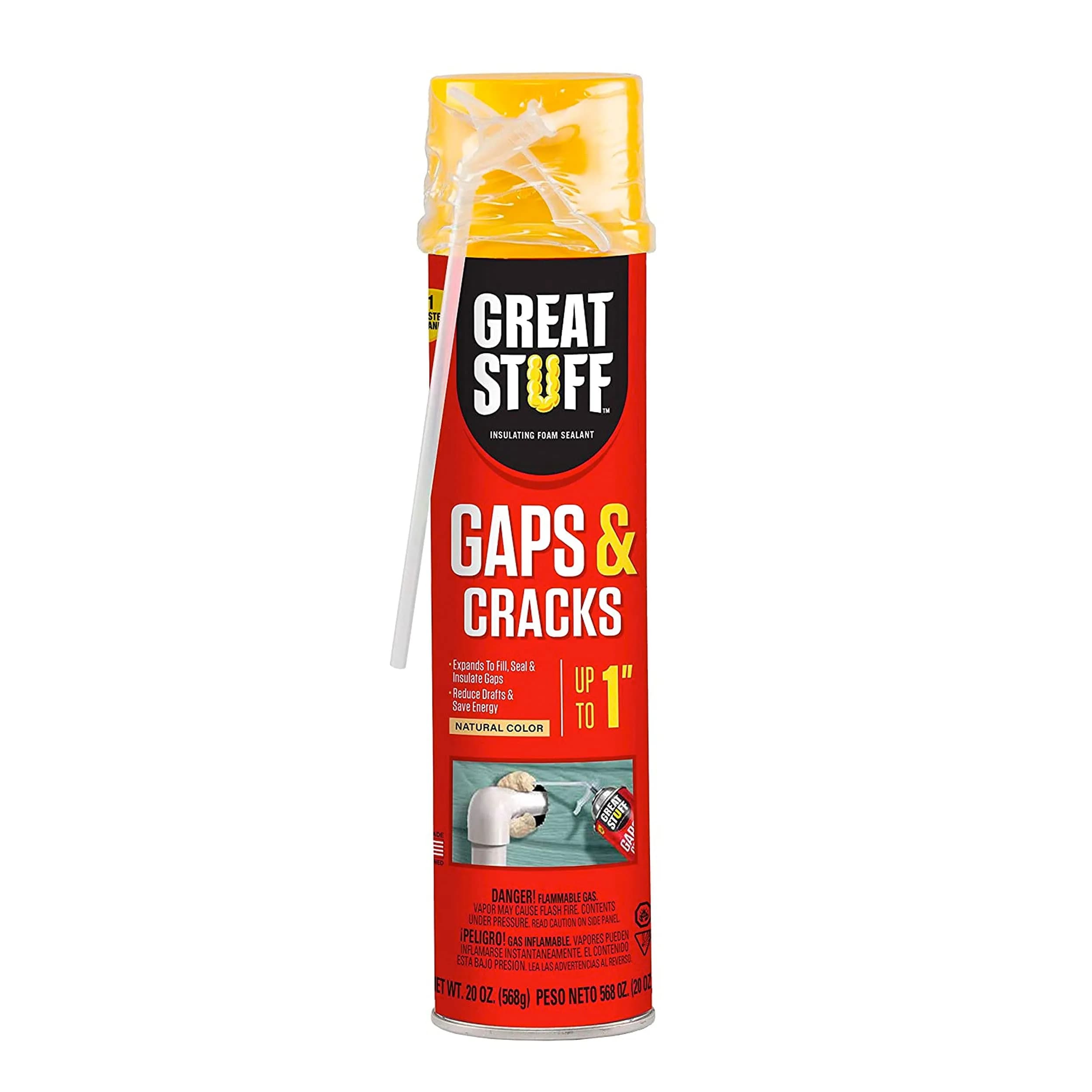 Great Stuff Insulating Foam Sealant 20oz | Airtight, Moisture-Resistant Ivory Sealant
