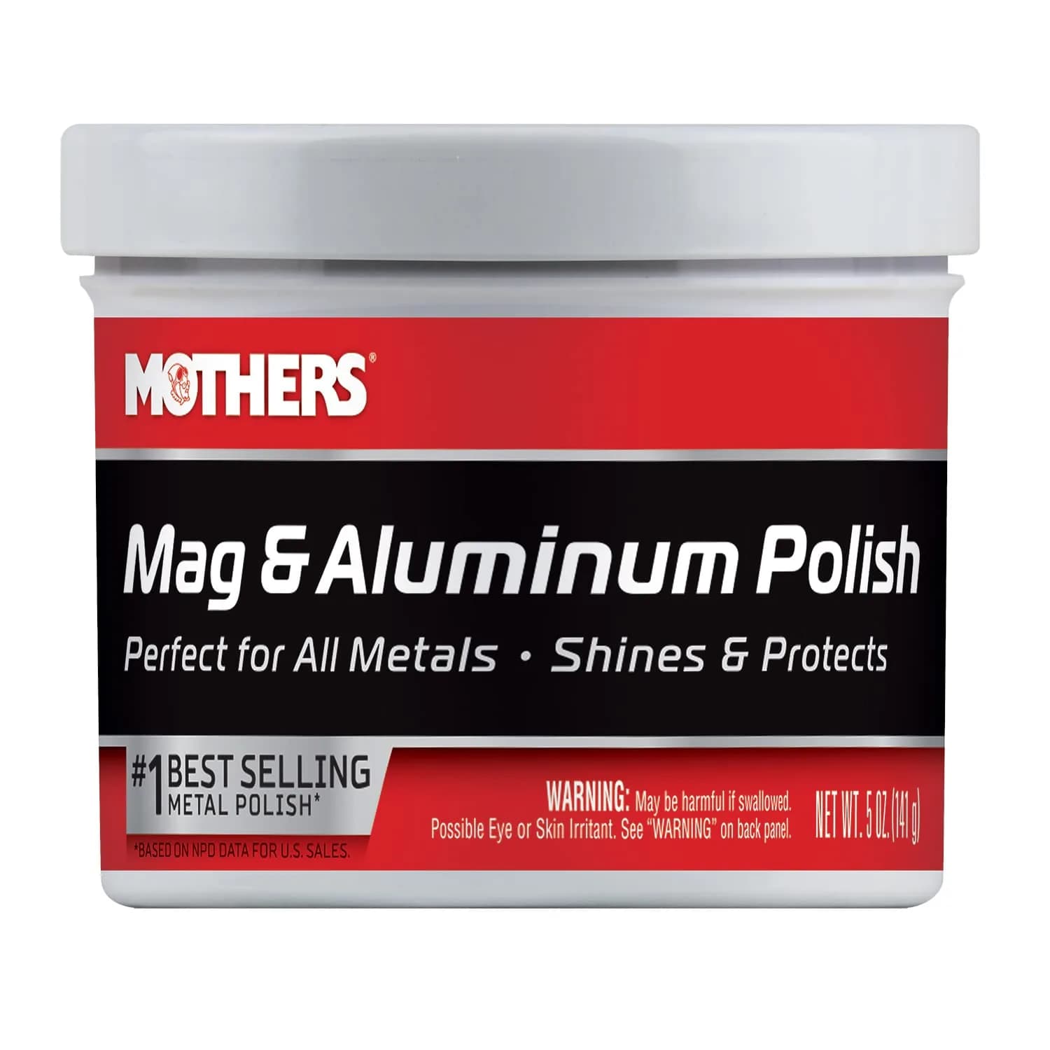 Mothers Mag & Aluminum Polish 5 oz (142g) | Brilliant Shine for All Automotive Metals - main product image