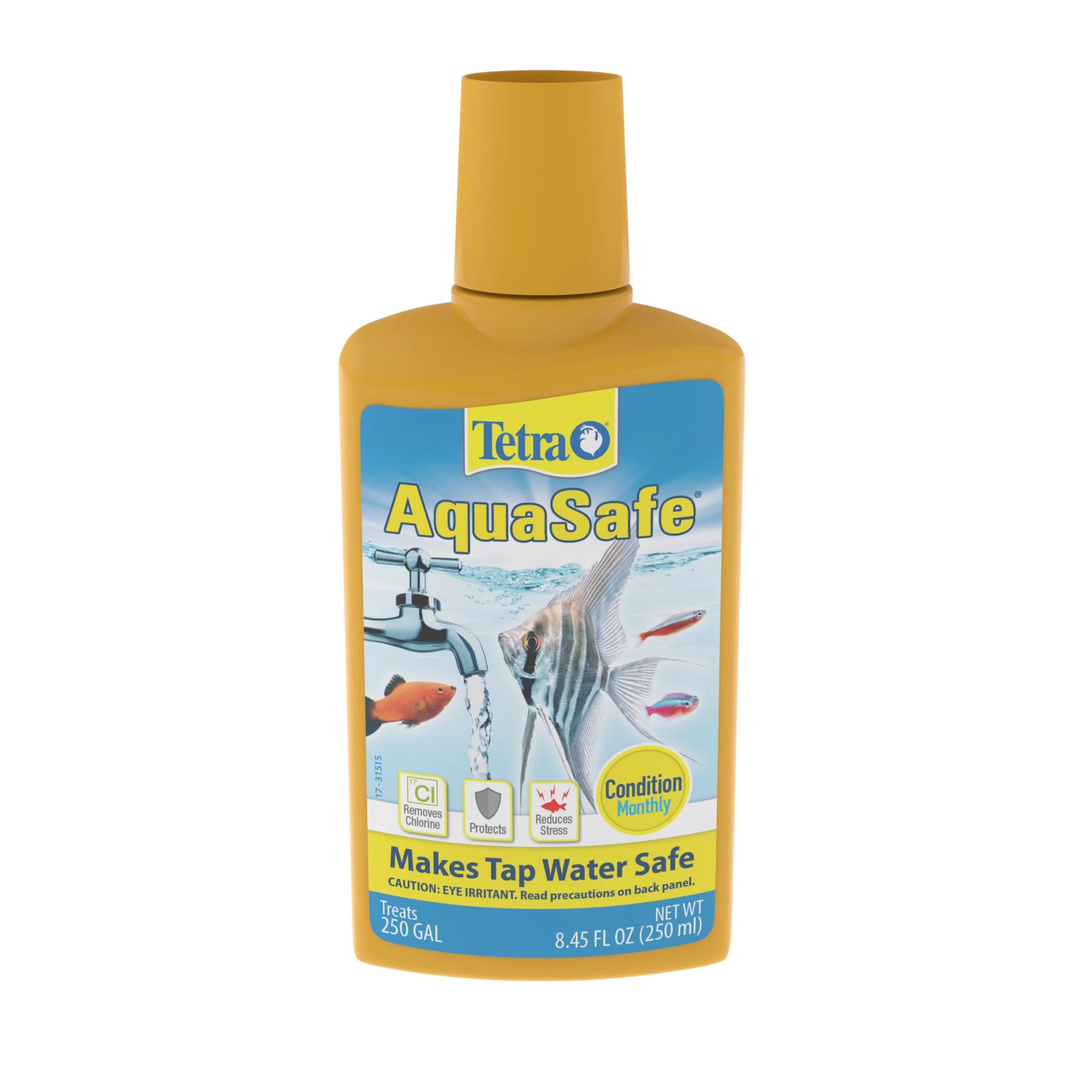 Tetra AquaSafe Fish Tank Water Conditioner 8.45 fl oz | Instantly Removes Chlorine & Reduces Fish Stress - main product image
