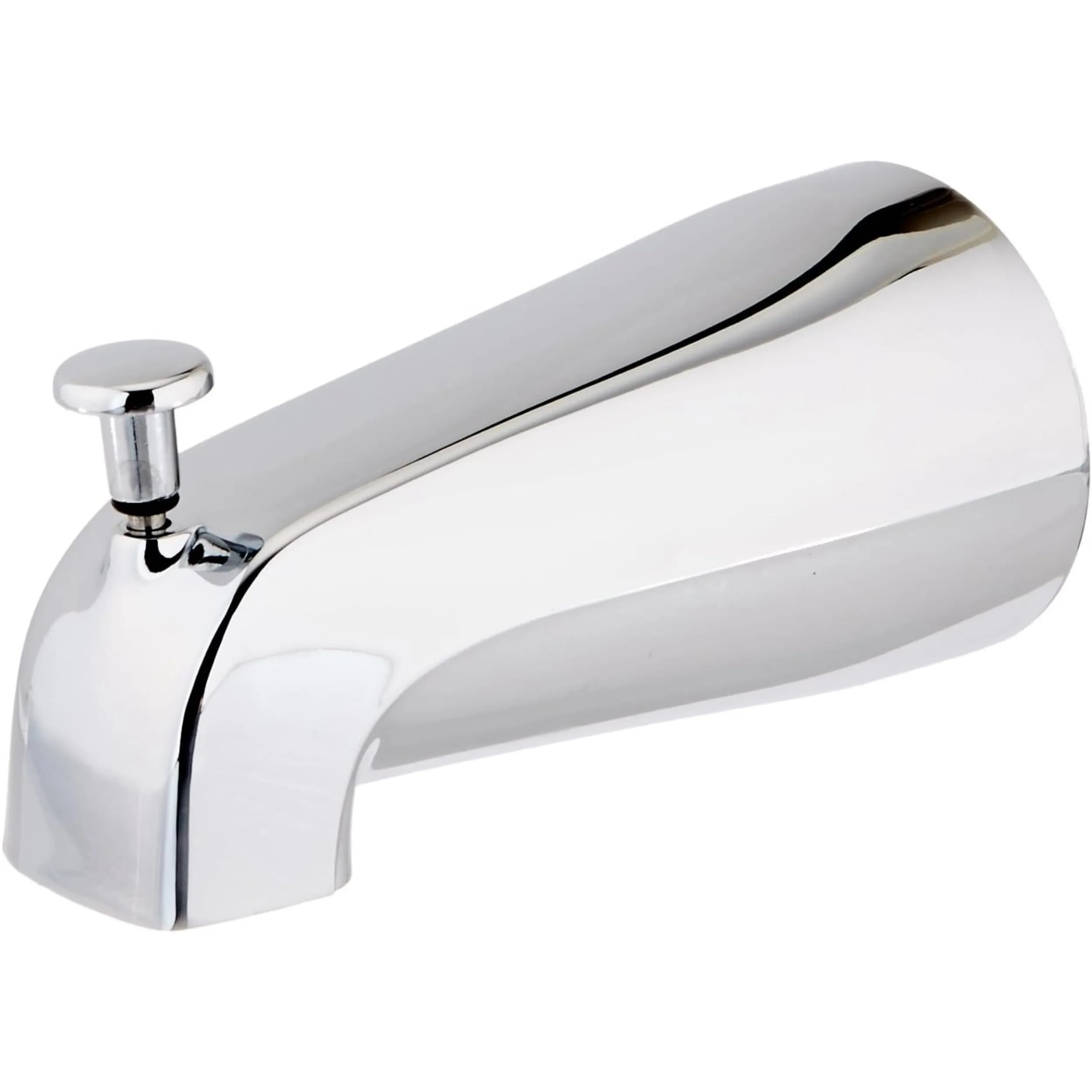 EZ-FLO 5-3/8 Inch Nose Diverter Tub Spout | 13.6 cm (5.35") Zinc with Chrome Finish - main product image