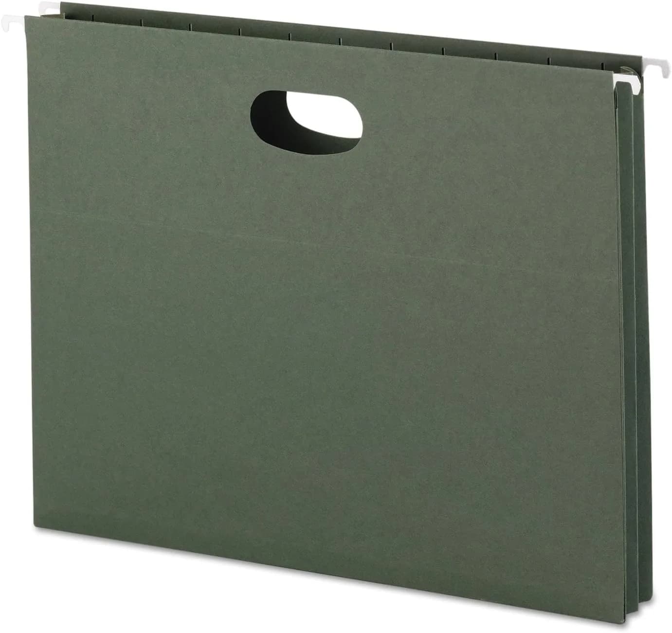 Smead Hanging File Pockets with Full-Height Gusset, 1.75" Expansion, Letter Size, Standard Green, 25 per Box | 11.75" W x 9.25" H - main product image