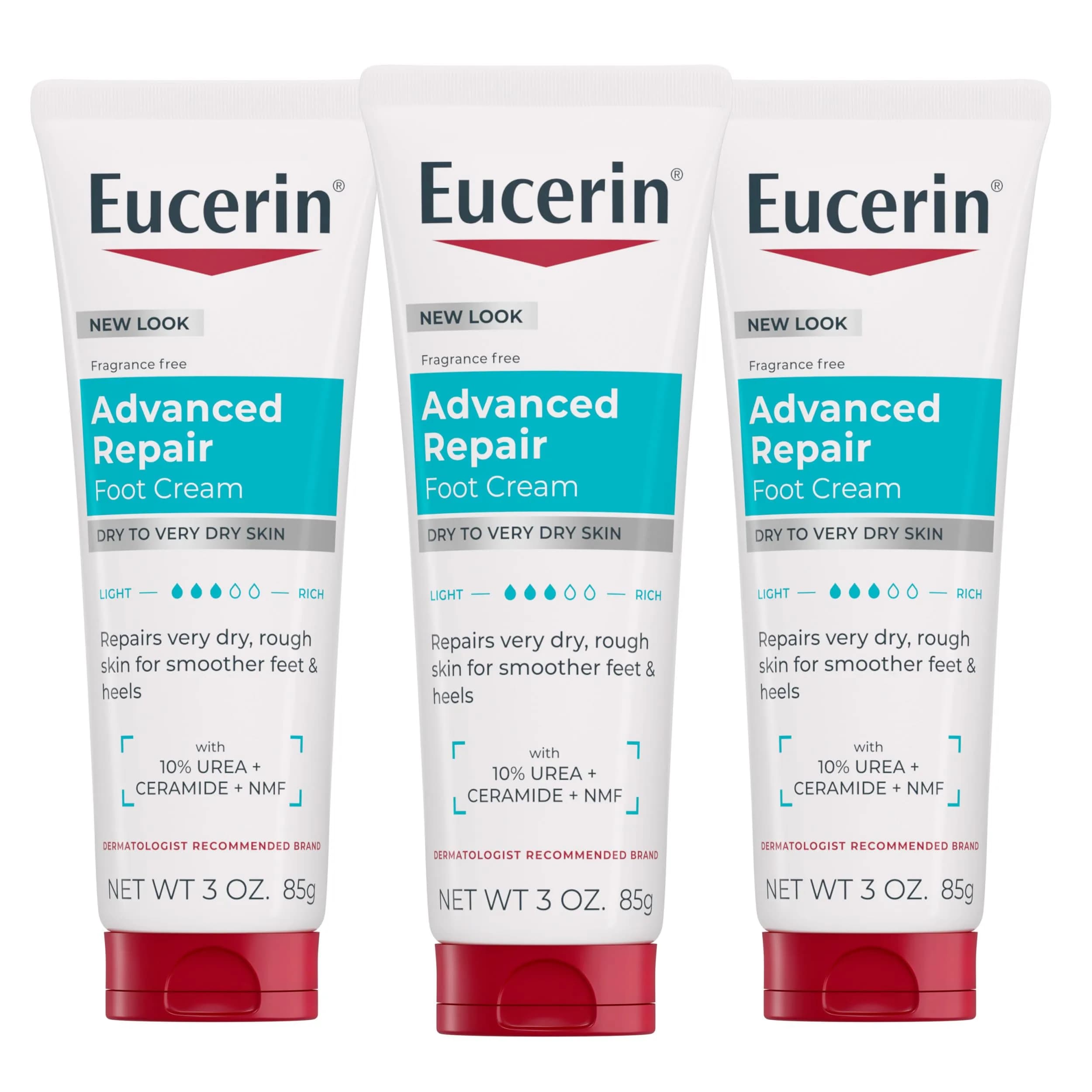 Eucerin Advanced Repair Foot Cream, Urea Enriched, Unscented 261ml (9 Fl Oz) | Triple Moisturizing Complex for Dry Feet - main product image