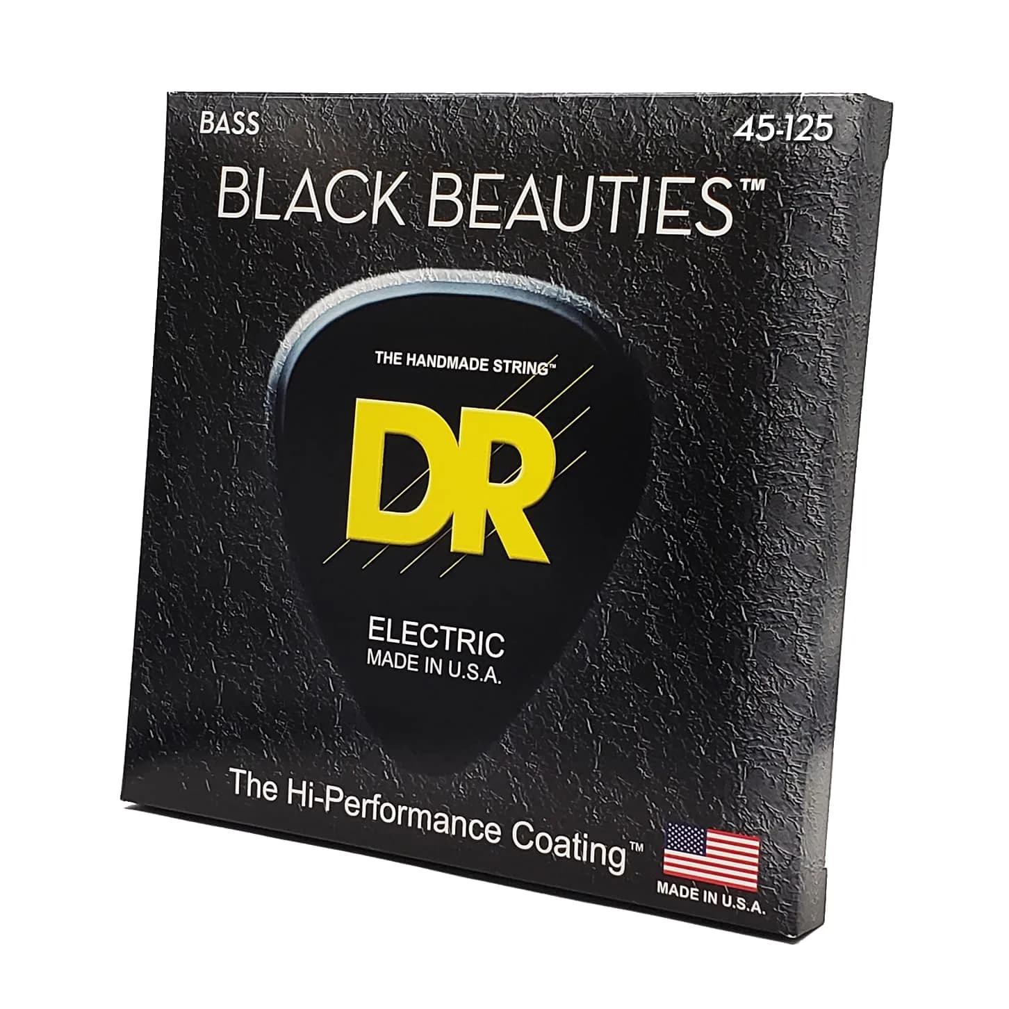DR Strings Black Beauties BKB5-45 Medium 5-String Bass Guitar Strings 125-045 | Coated Nickel-Plated Round Core