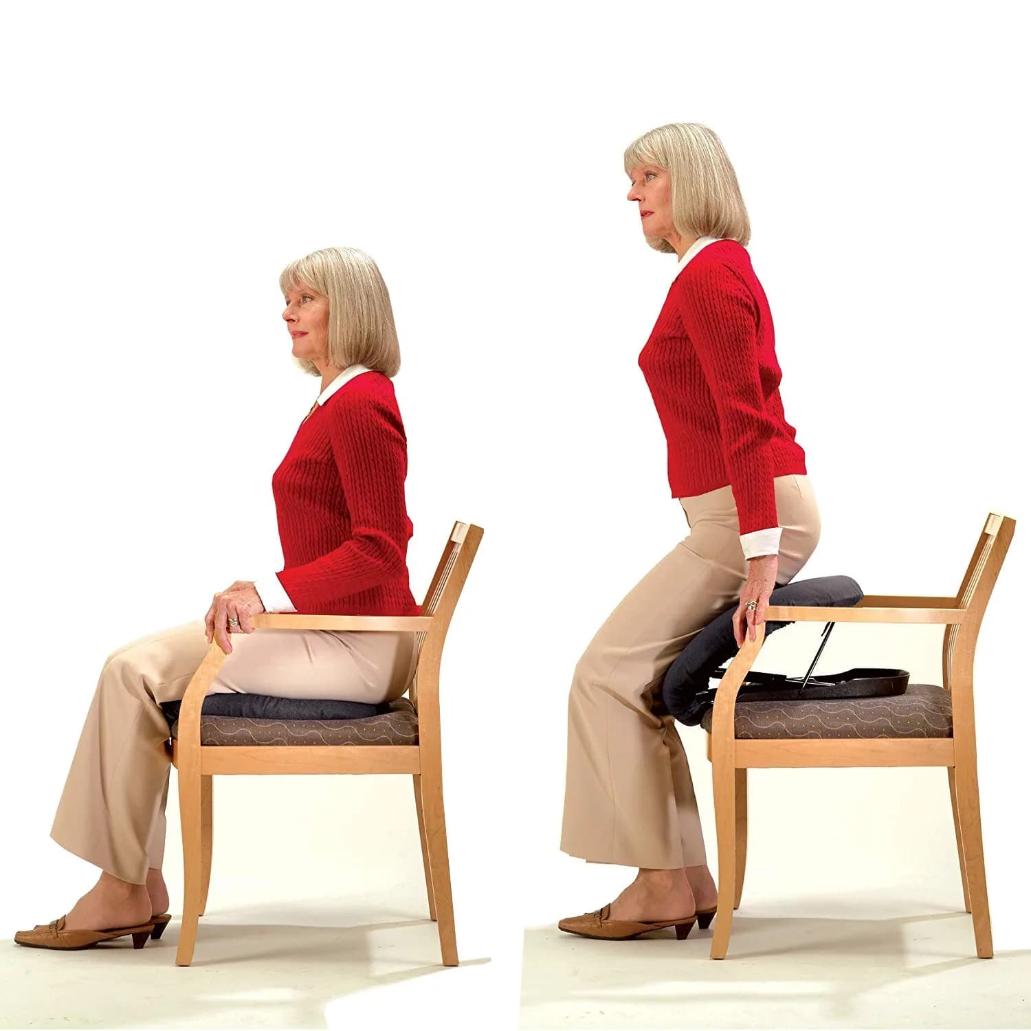 Carex Upeasy Seat Assist Plus | Portable Self-Powered Lifting Seat Cushion Supports 340 lbs