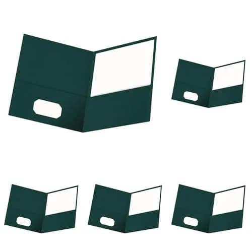 Oxford Twin-Pocket Folders, Textured Paper, Letter Size, Teal, Box of 25 | Durable Organization for School & Office - main product image