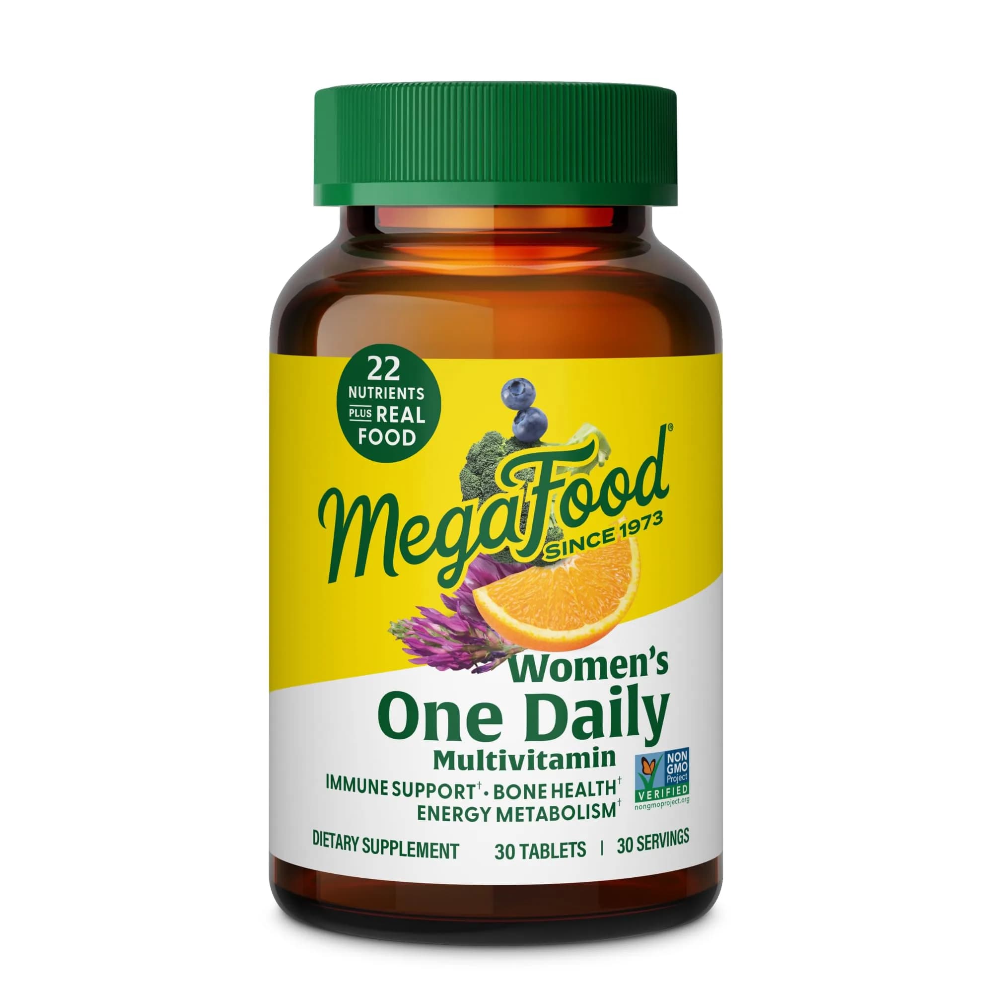 MegaFood One Daily Multivitamin for Women with 22 Nutrients | Supports Energy & Bone Health