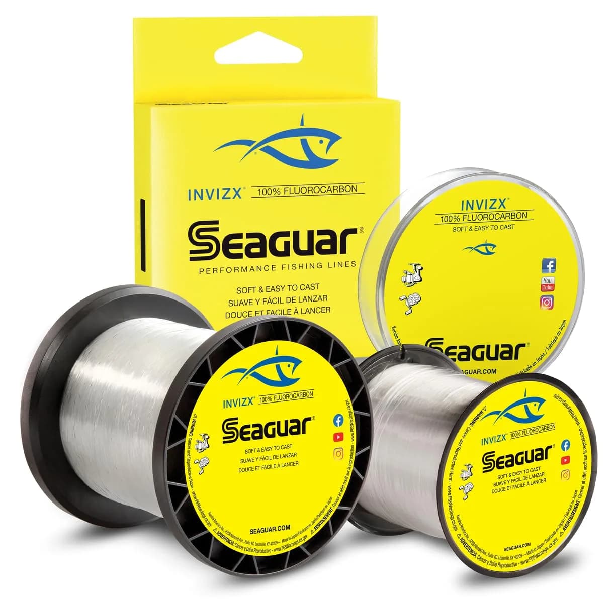 Seaguar Invizx Freshwater 100% Fluorocarbon Fishing Line 8lbs | Virtually Invisible, Low Memory, 200yds