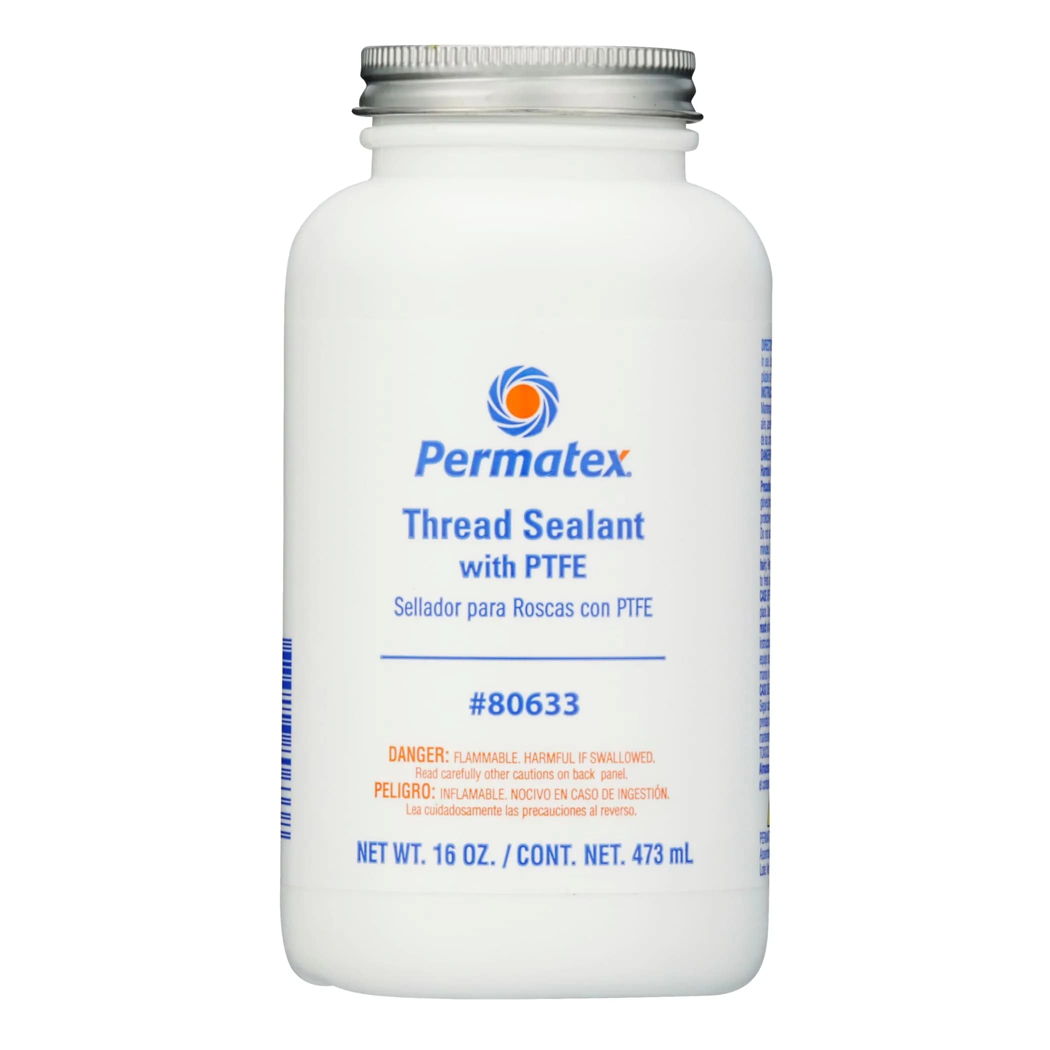 Permatex Red Thread Sealant with PTFE 473ml (16 Fl. Oz.) | High-Temperature Pipe Fitting Sealant - main product image