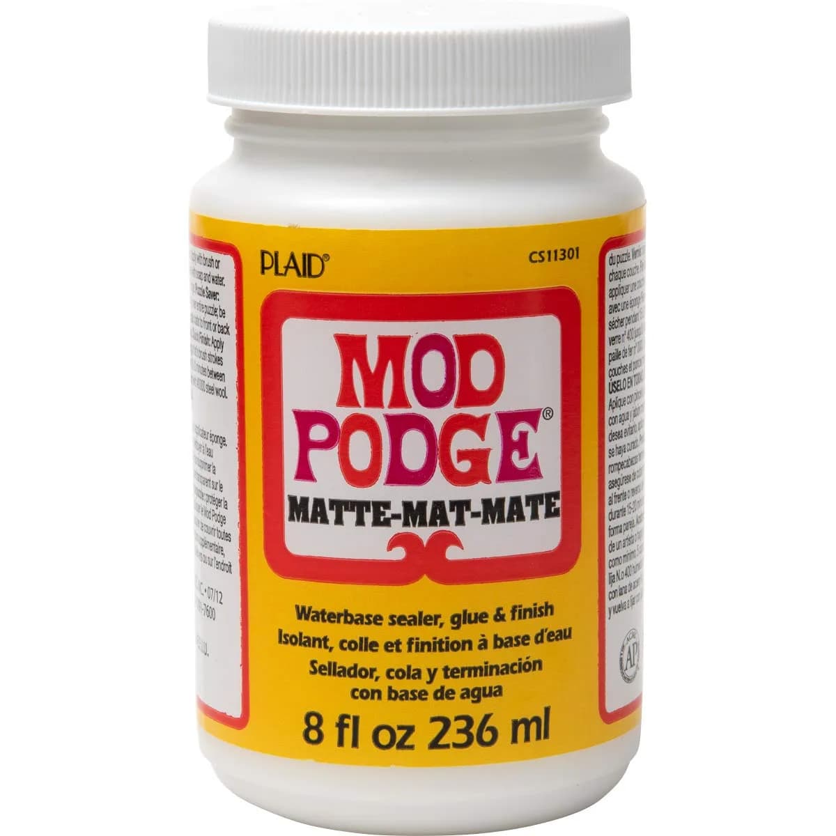 Mod Podge Matte Sealer, Glue & Finish (8 oz / 237 ml) | All-in-One Craft Solution for Wood, Paper, Fabric - main product image