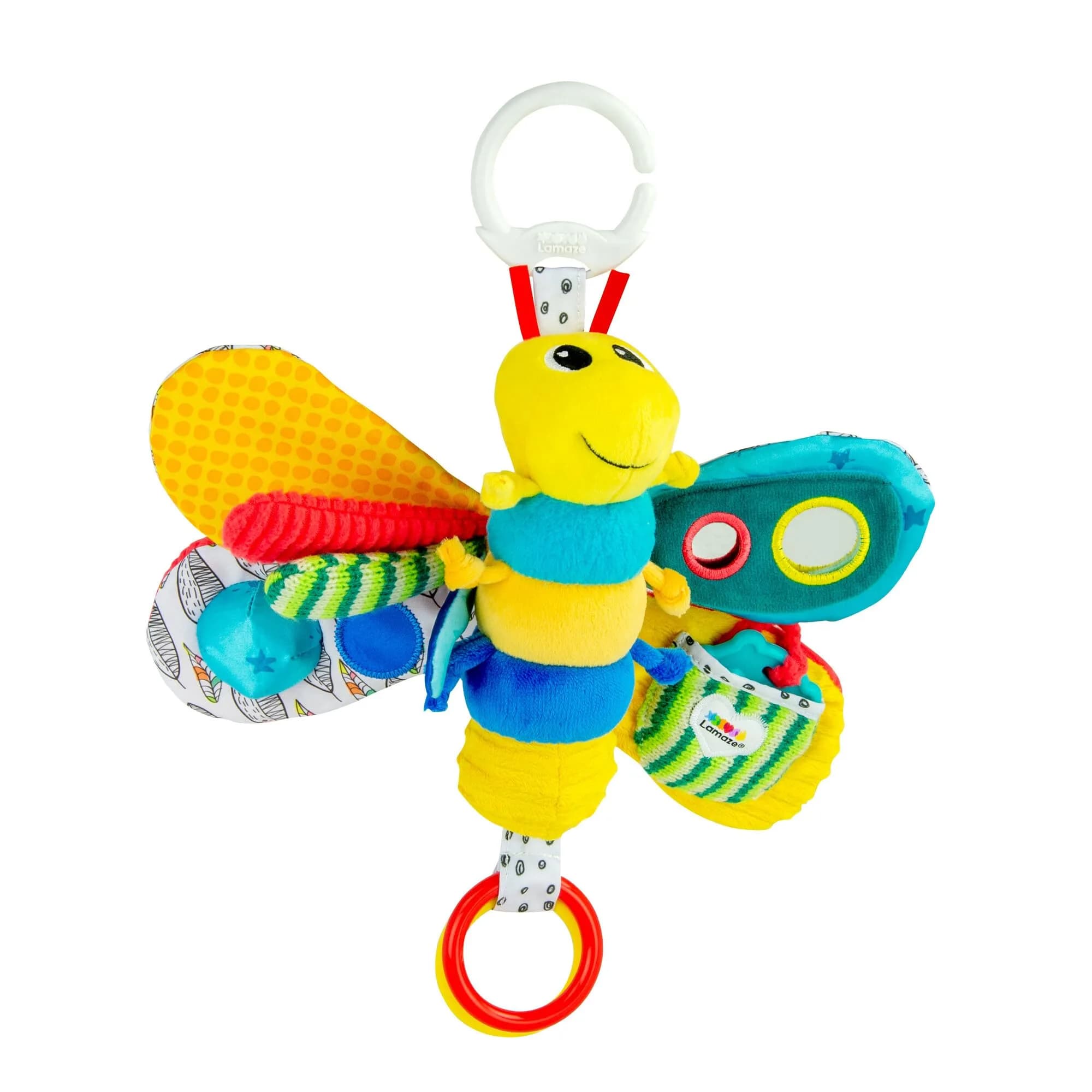 Lamaze Freddie the Firefly Clip-On Stroller Toy | Sensory Crinkle & Teether for Babies 0+ Months - main product image