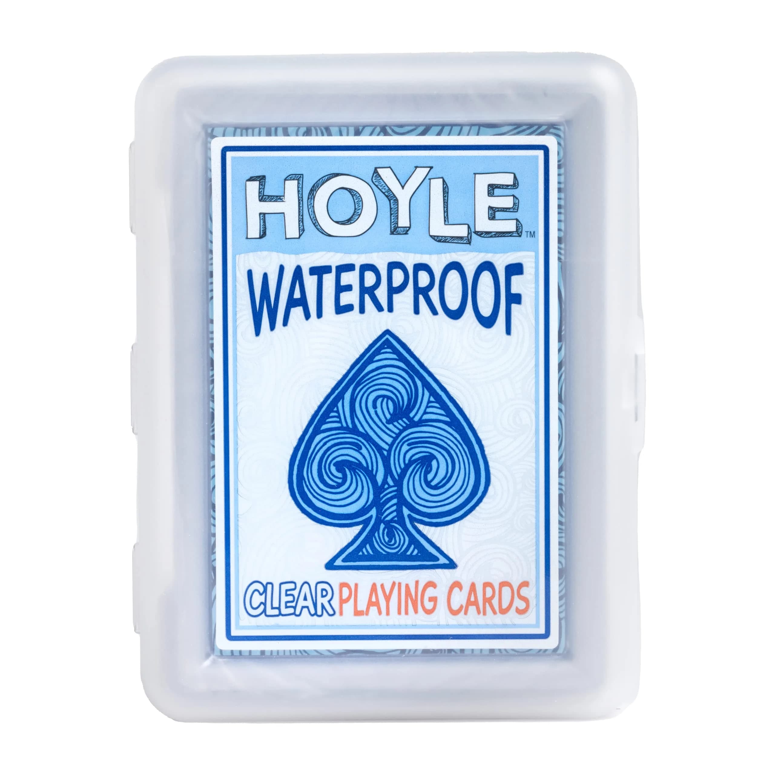 Hoyle Waterproof Clear Plastic Playing Cards 1 Deck (7.8cm x 2.2cm x 10cm) | ASTM-Tested for Outdoor Pool & Travel - main product image