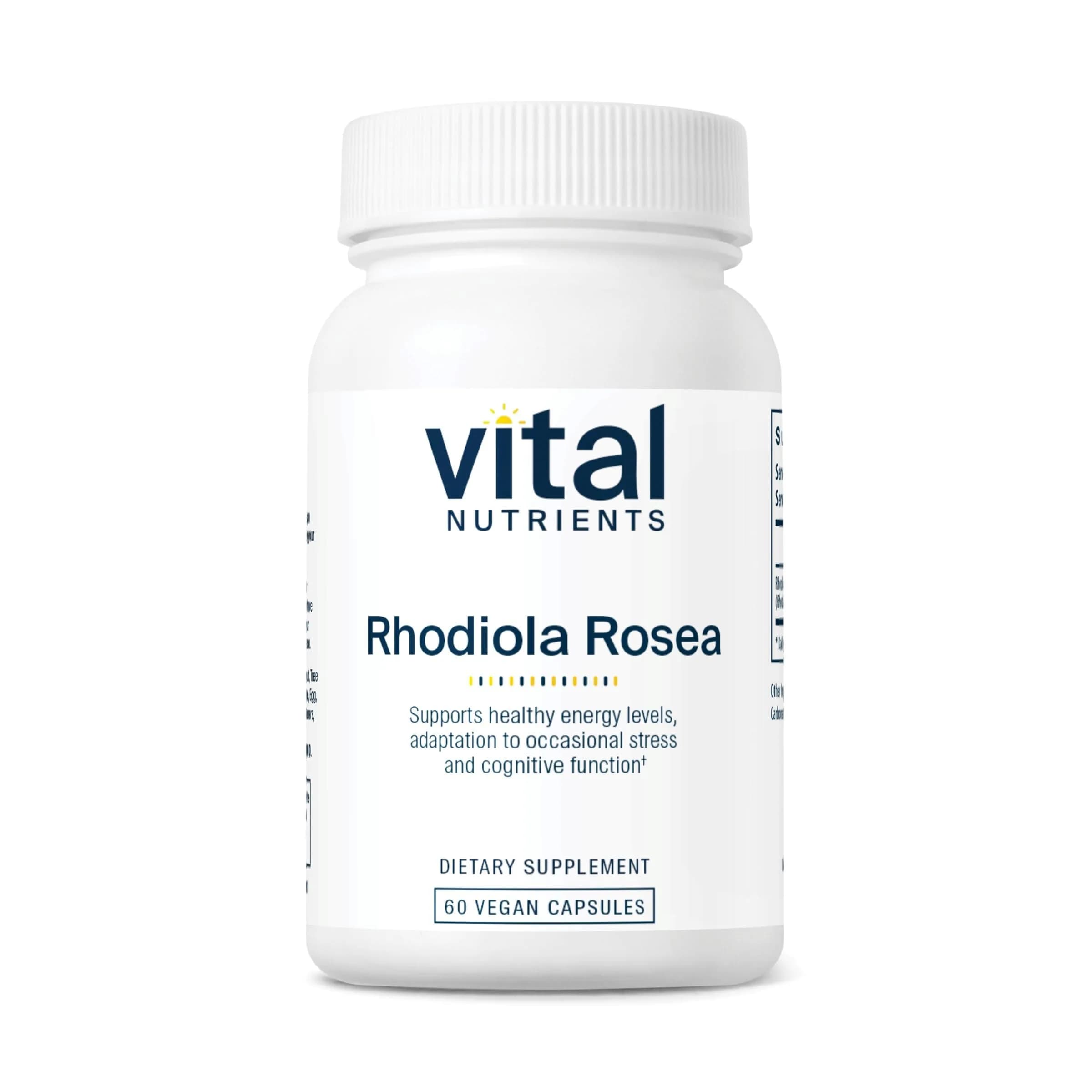 Vital Nutrients Rhodiola Rosea 60 Capsules | Adaptogenic Herb for Energy & Stress Support