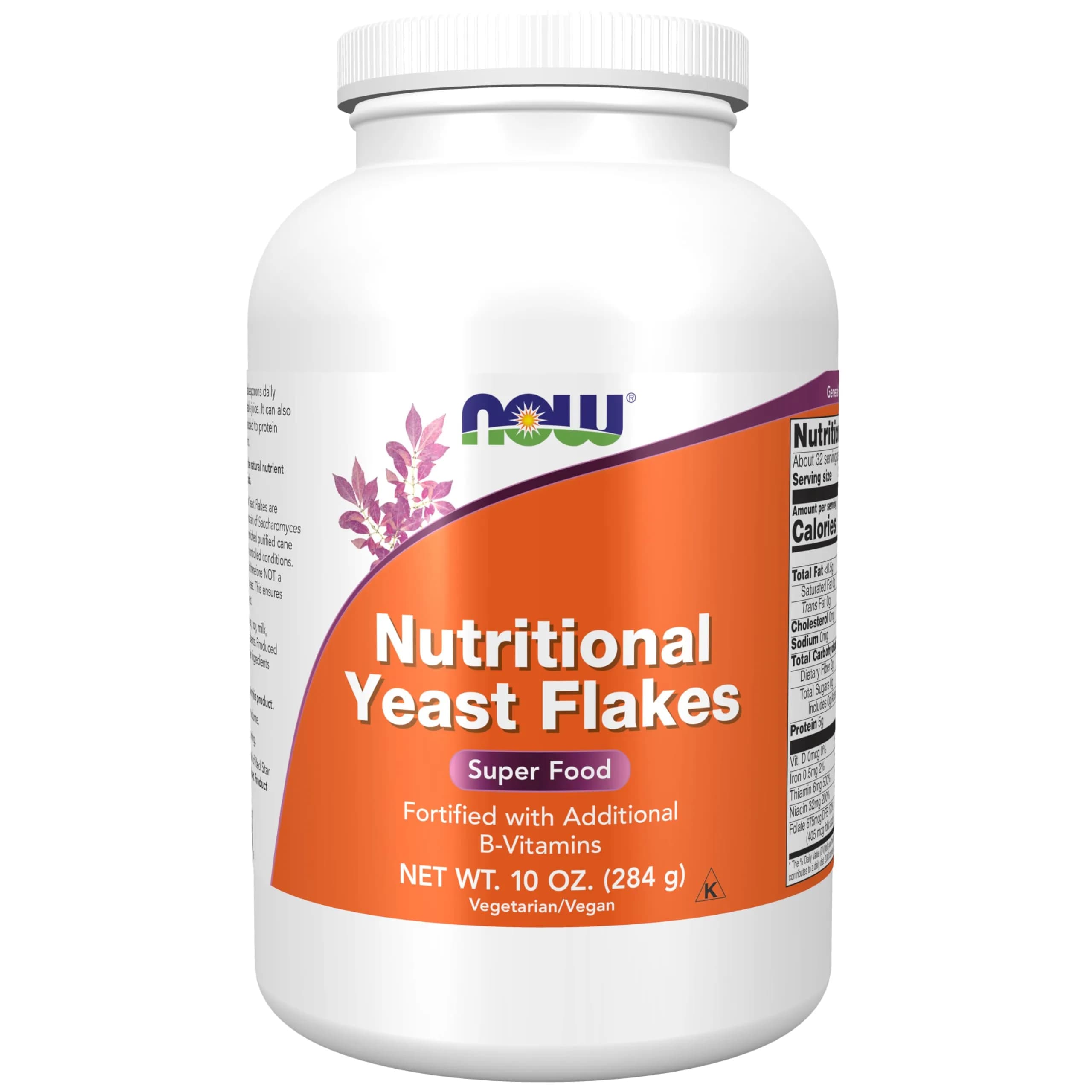 NOW Foods Nutritional Yeast Flakes Fortified with B-Vitamins 283g (10 oz) | Super Food for Daily Wellness - main product image