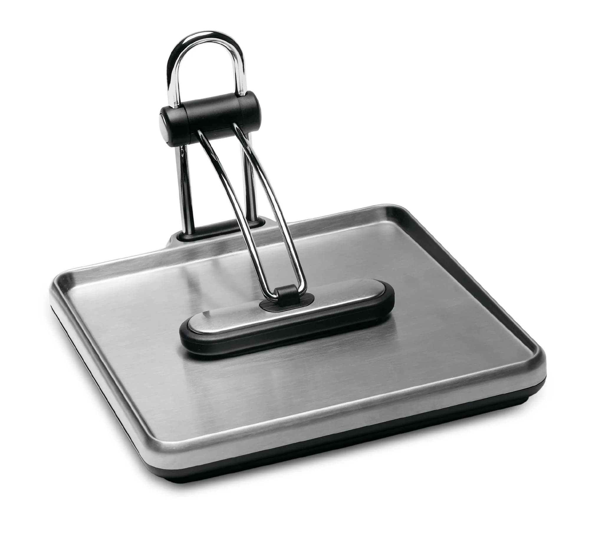 simplehuman Quick Grip Napkin Holder, Stainless Steel, Brushed | Weighted Tension Arm for One Napkin at a Time - main product image