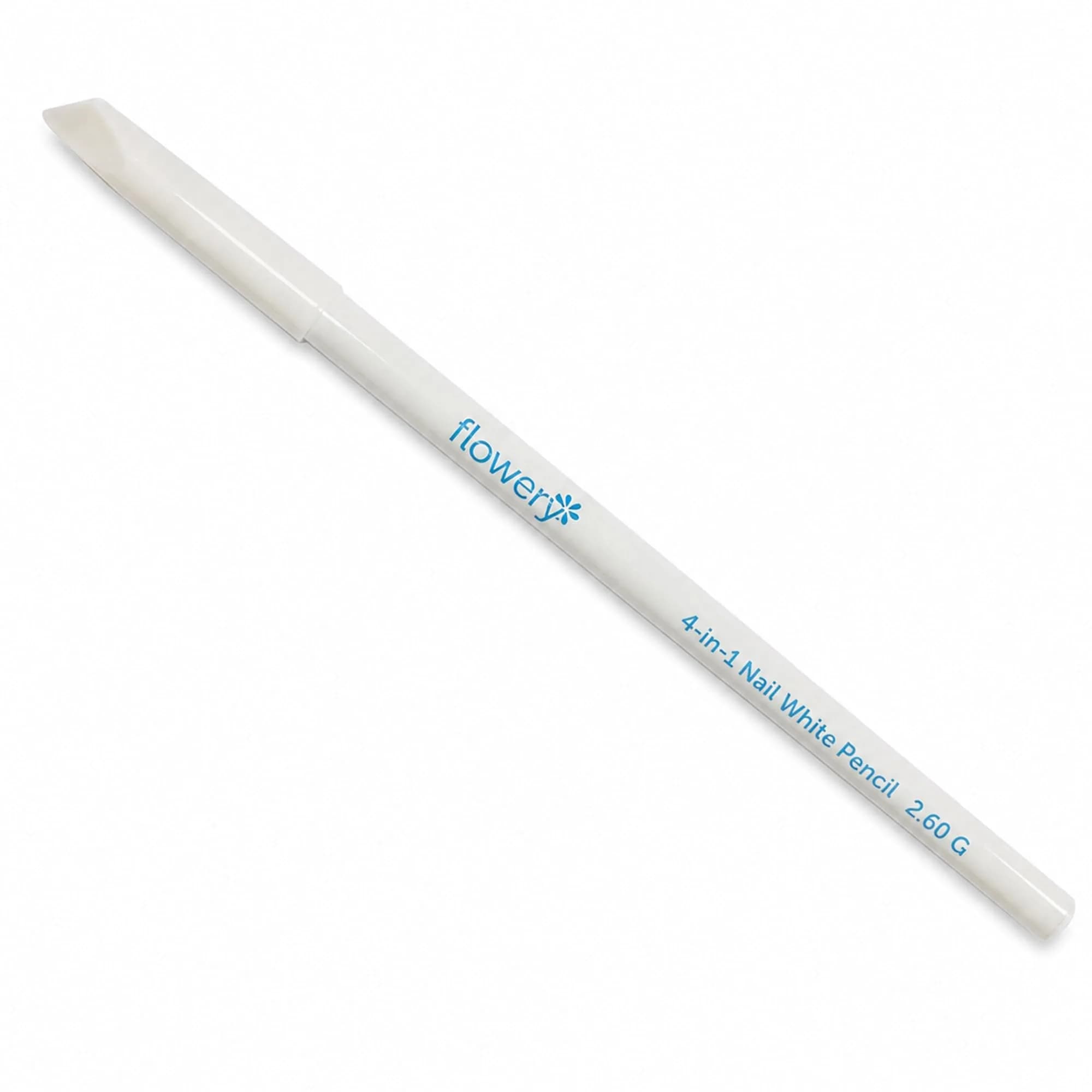 Flowery White Nail Pencil – Under Nail Whitener & Cuticle Pusher for Natural French Manicure Look - main product image