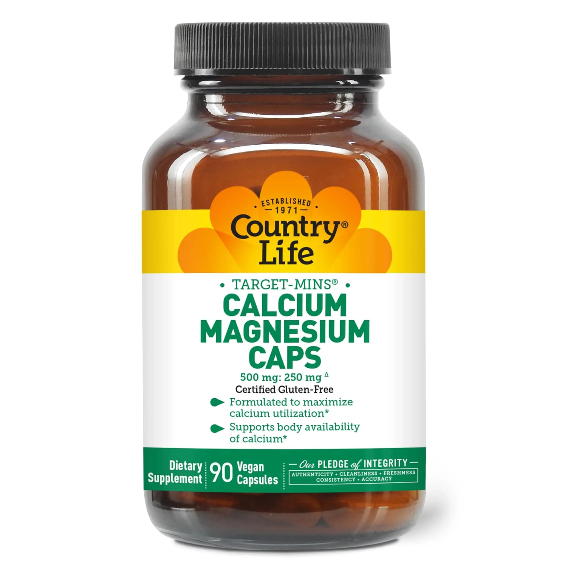 Country Life Target-Mins Calcium Magnesium Complex 90 Capsules | Supports Bone & Muscle Health — Capsule