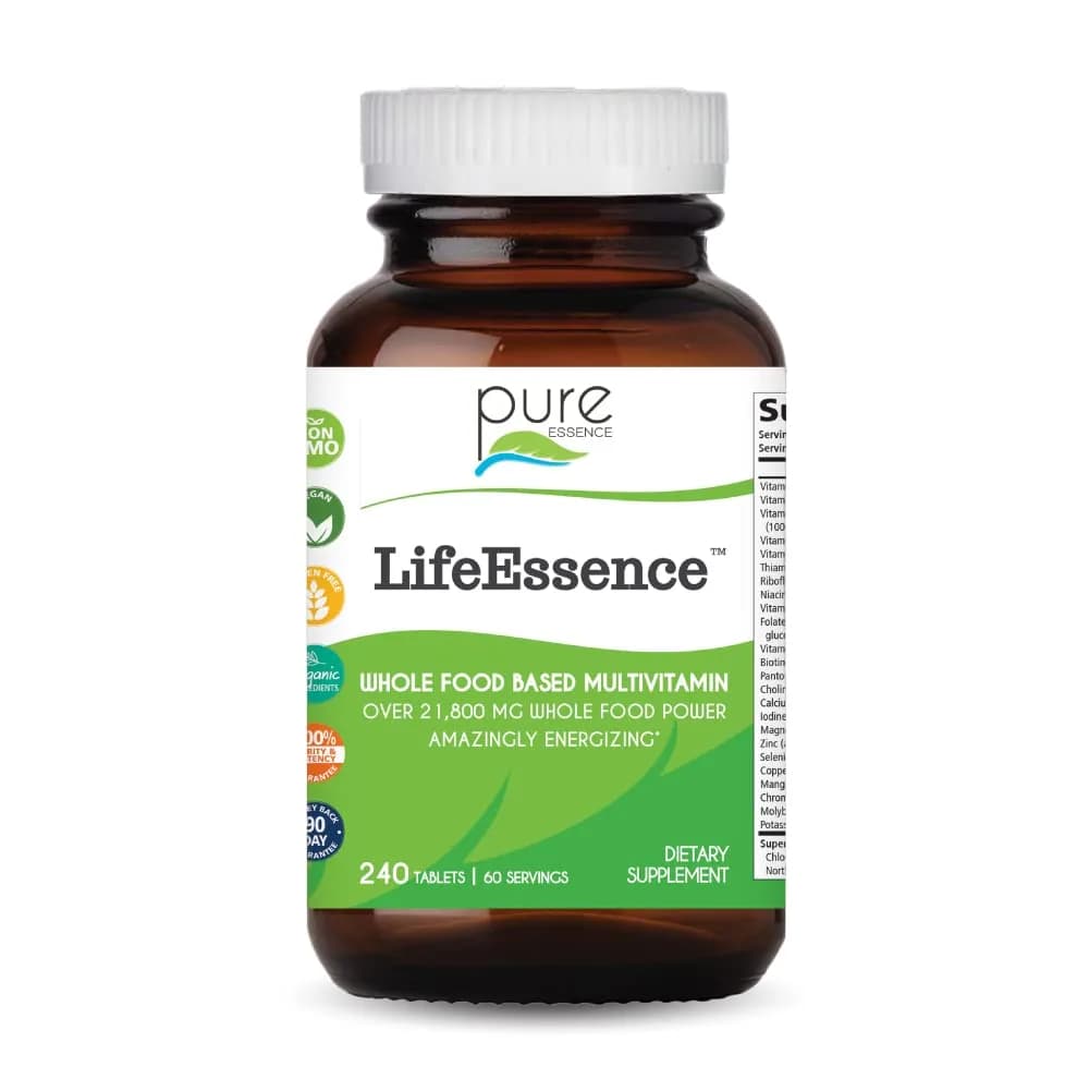 PURE ESSENCE LABS LifeEssence Multivitamin for Women and Men - 240 Tablets | Supports Cellular Energy & Immunity