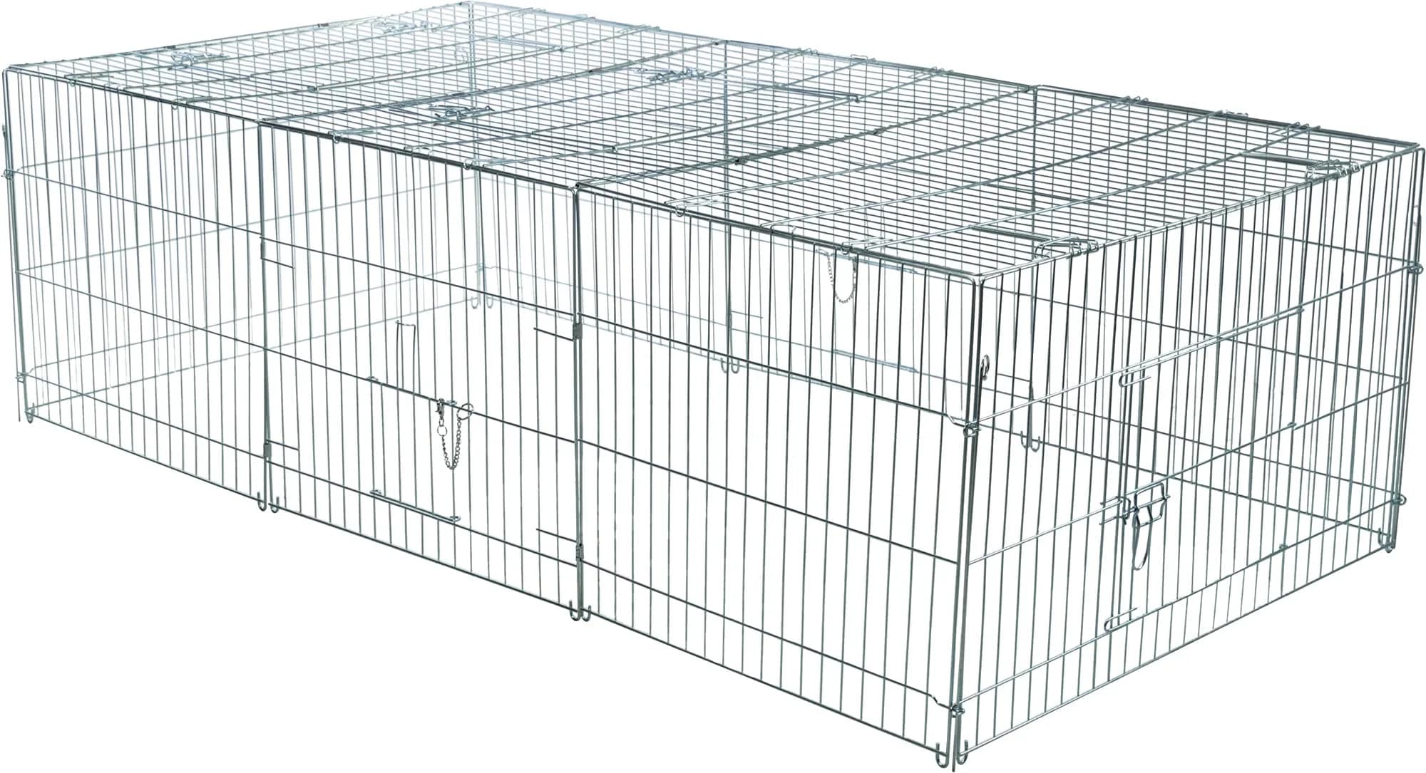 TRIXIE Rabbit Cage - 55 cu. ft., Outdoor Pen Extends Rabbit Hutch and Chicken Coops, Ideal for Small Animals