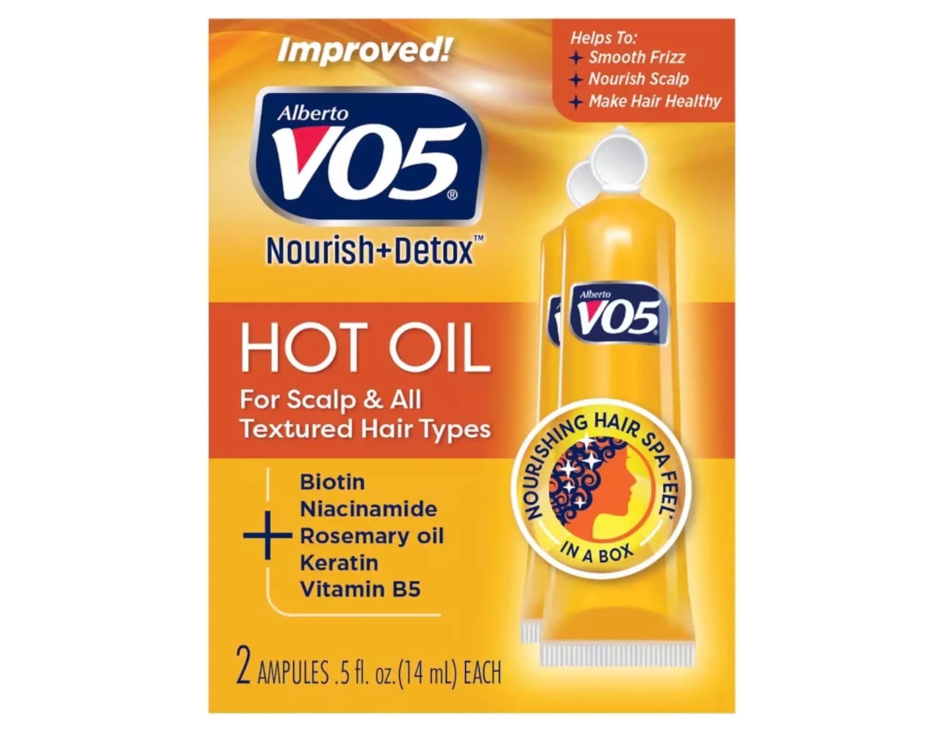 VO5 Moisturizing Hot Oil Treatment for Dry Damaged Hair | 15ml (0.5 Fl Oz) Pack of 1