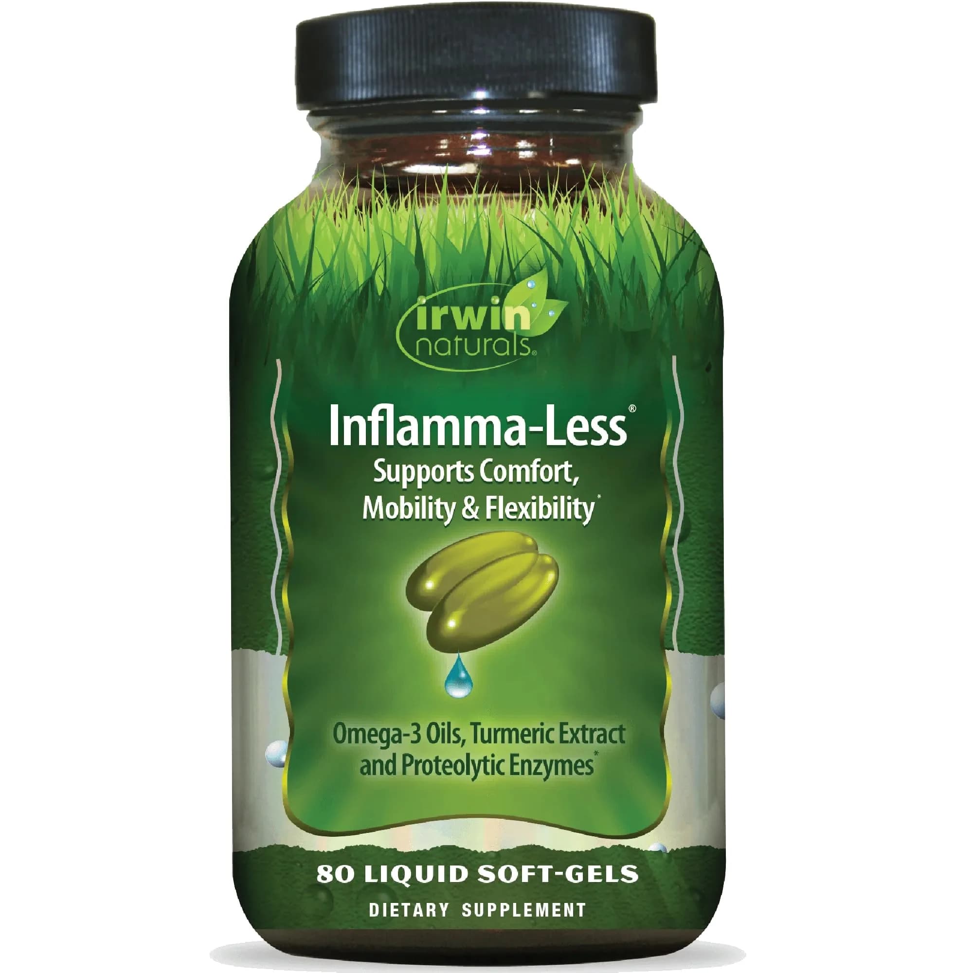Irwin Naturals Inflamma-Less | Joint Support Liquid Softgels for Men & Women | 80 Count