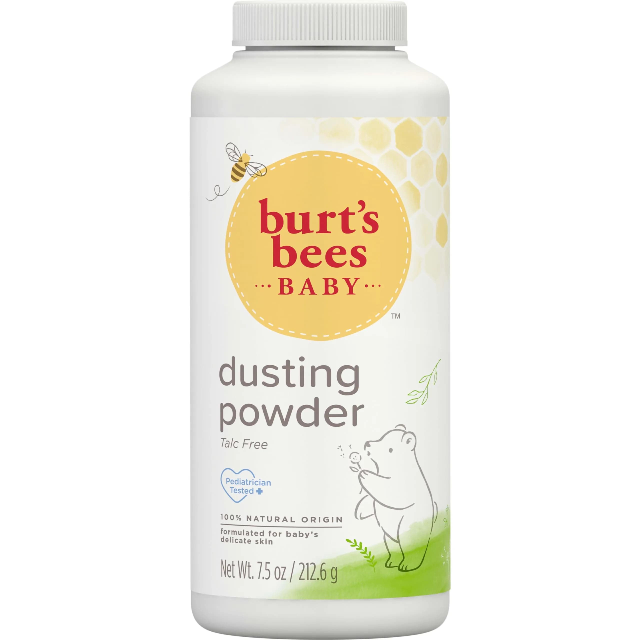 Burt's Bees Baby Dusting Powder, Talc-Free, 7.5 oz (212 g) | 100% Natural Origin Cornstarch Formula - main product image