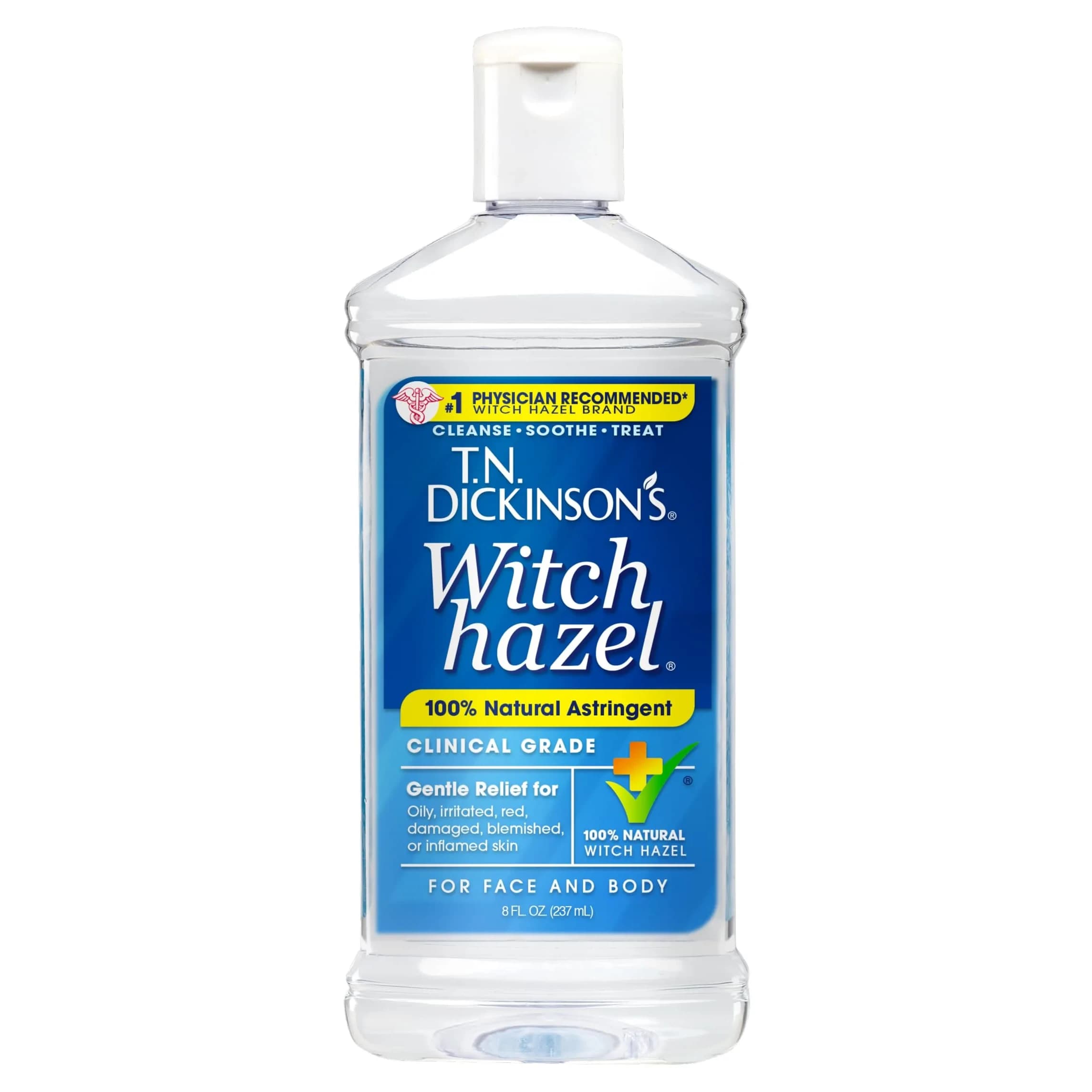 T.N. Dickinson's Witch Hazel Astringent 237ml (8 Fl Oz) | Natural Cleansing & Soothing for Face & Body - main product image