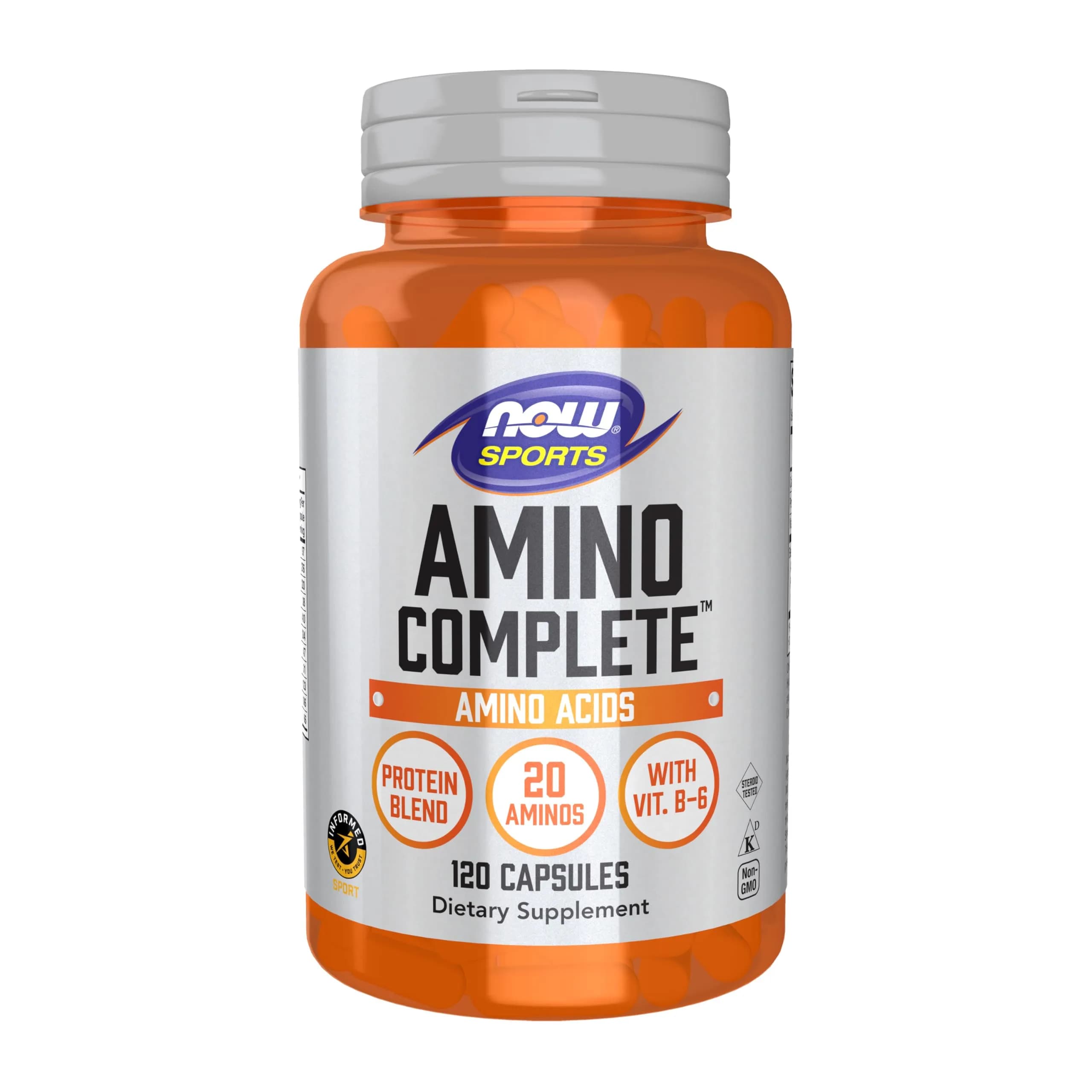 NOW Amino Complete™ Protein Blend with 20 Aminos & B-6 | Supports Muscle & Heart Health
