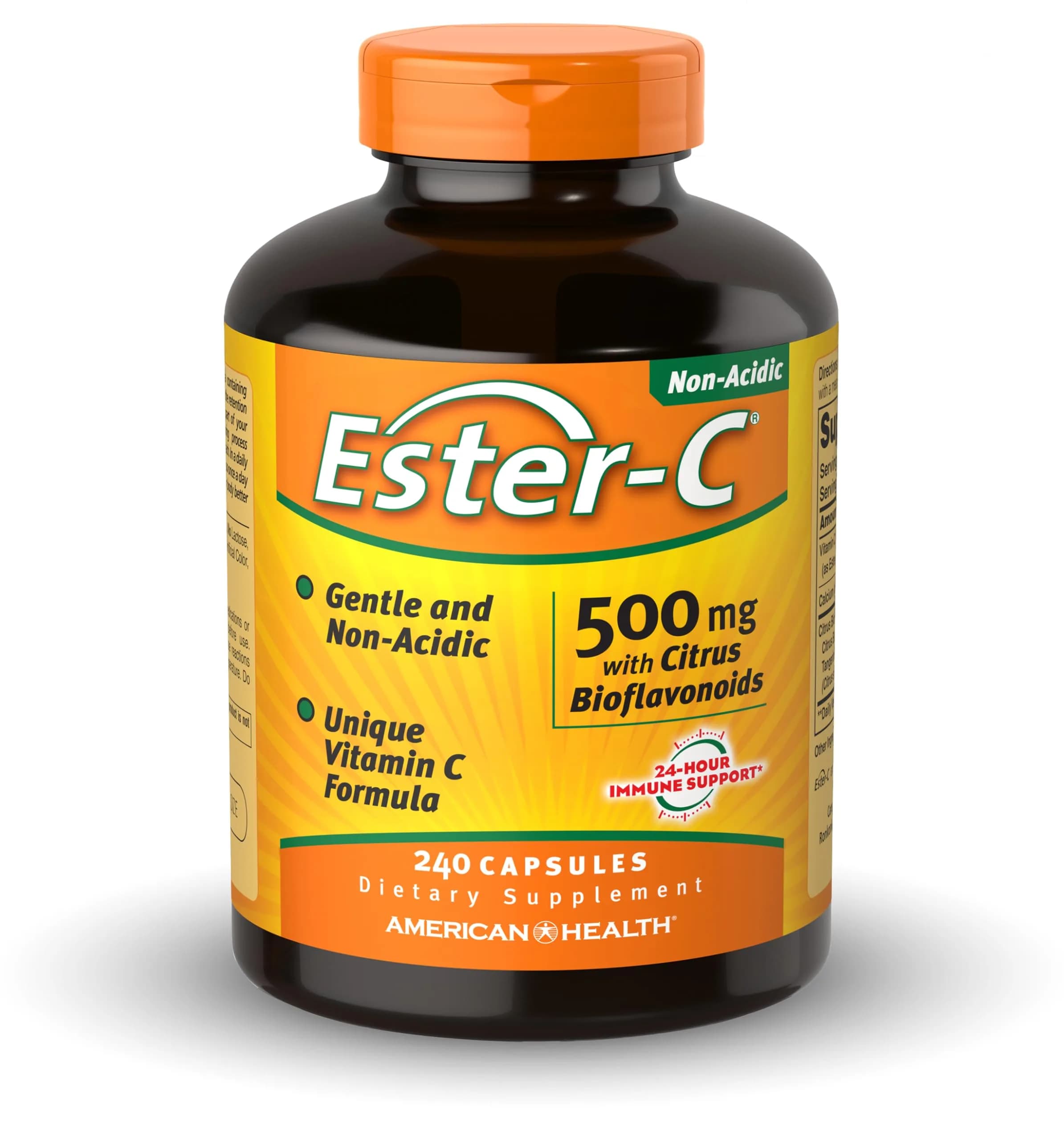 American Health Ester-C 500mg 240ct | Non-acidic Vitamin C with Bioflavonoids for Immune Support