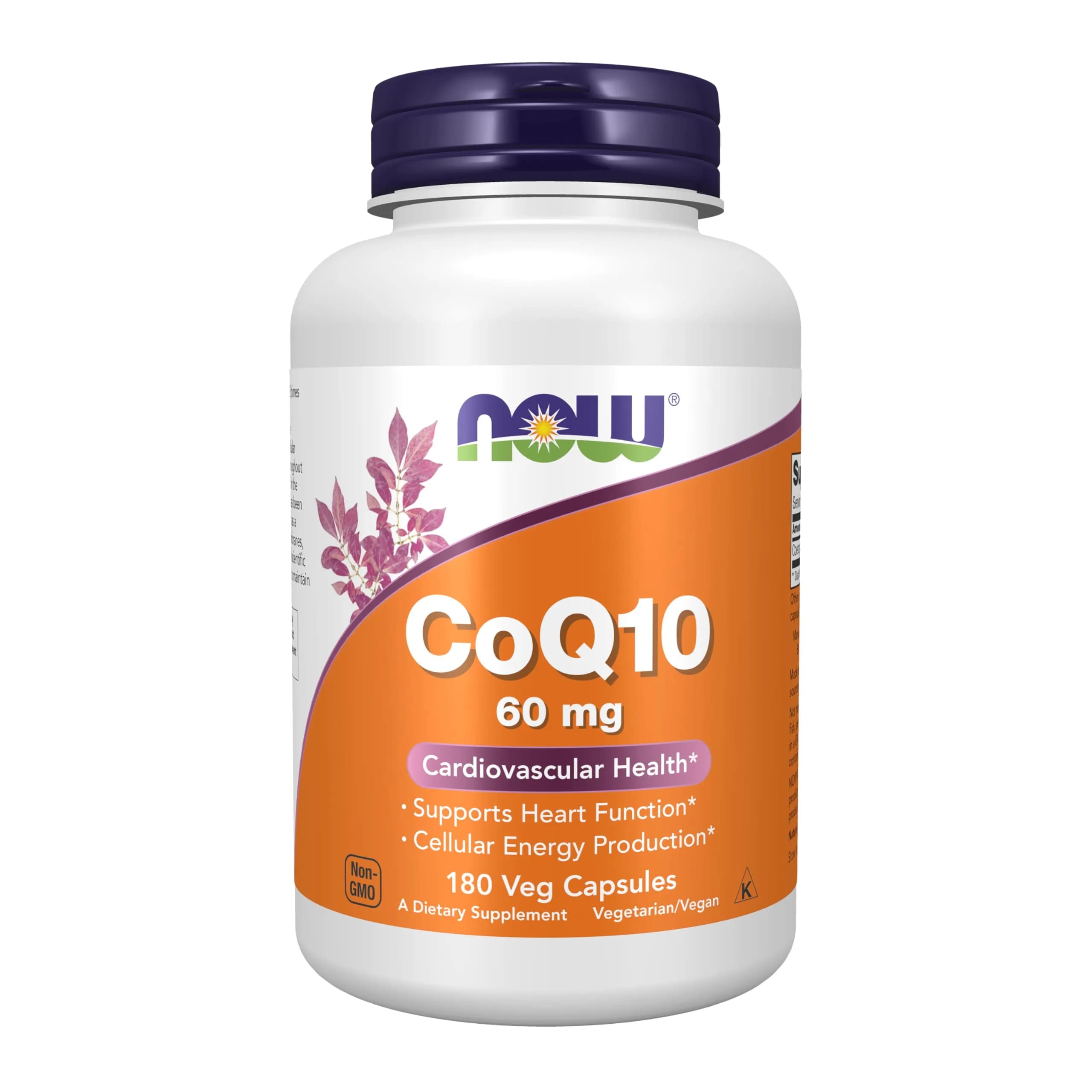 NOW CoQ10 60 mg 180 Veg Caps | Supports Heart & Cellular Energy
