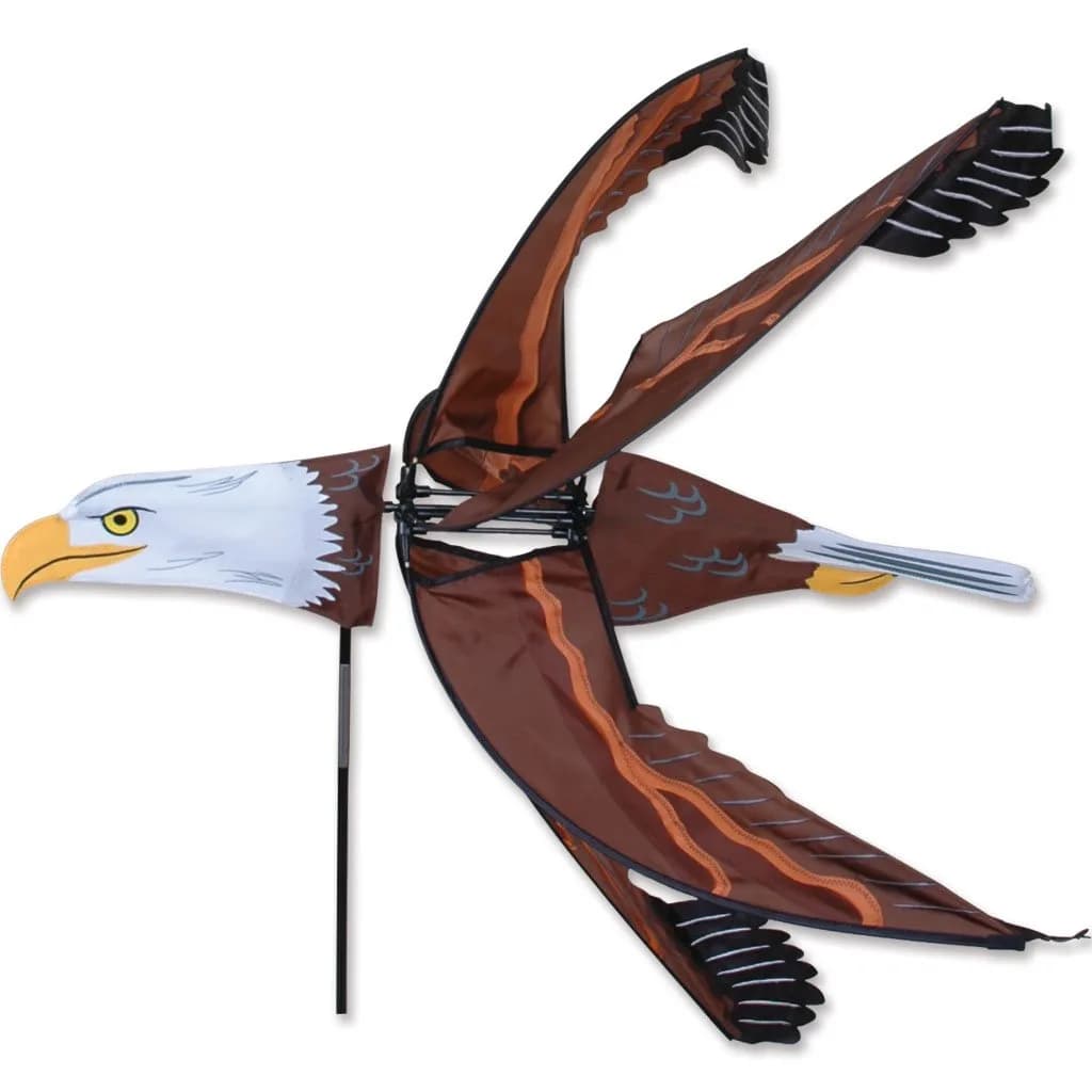 Premier Kites Flying Eagle Spinner | UV Resistant Garden Wind Sculpture 43.5x40 in