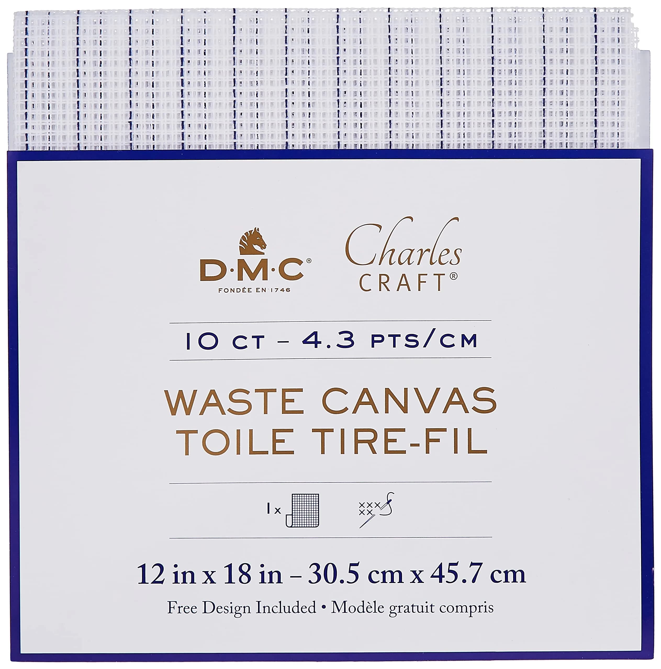 DMC Waste Canvas 12x18-Inch | Cross-Stitch on Non-Traditional Fabrics