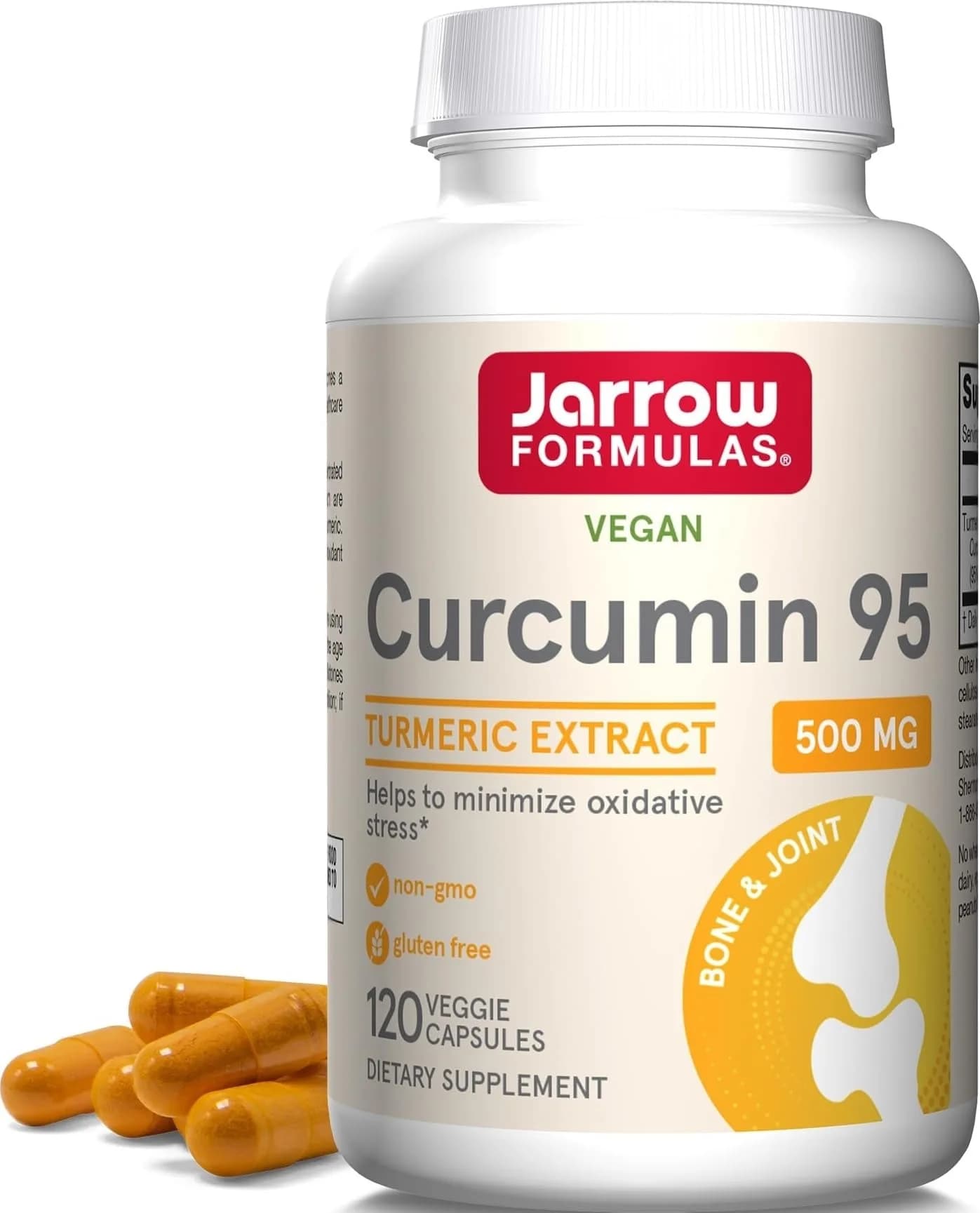 Jarrow Formulas Curcumin 95 Turmeric Extract Supplement 120 Capsules | Joint Support & Antioxidant Protection - main product image
